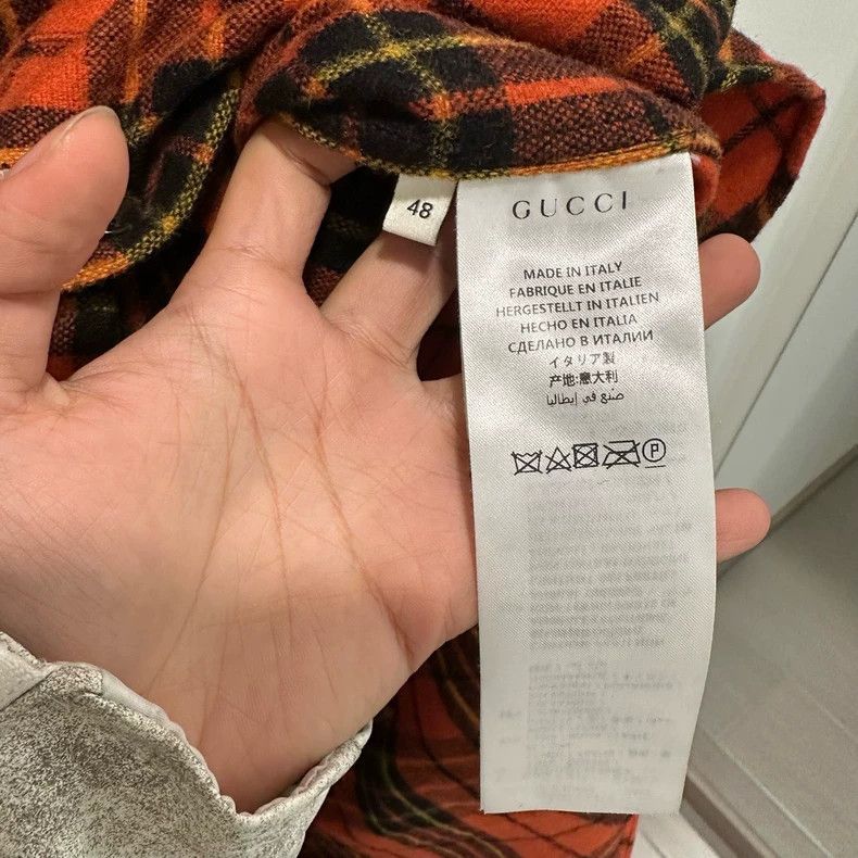 Gucci Gucci Men's red plaid long-sleeved shirt jacket 2501-Nextar Size US M / EU 48-50 / 2 - 4 Thumbnail