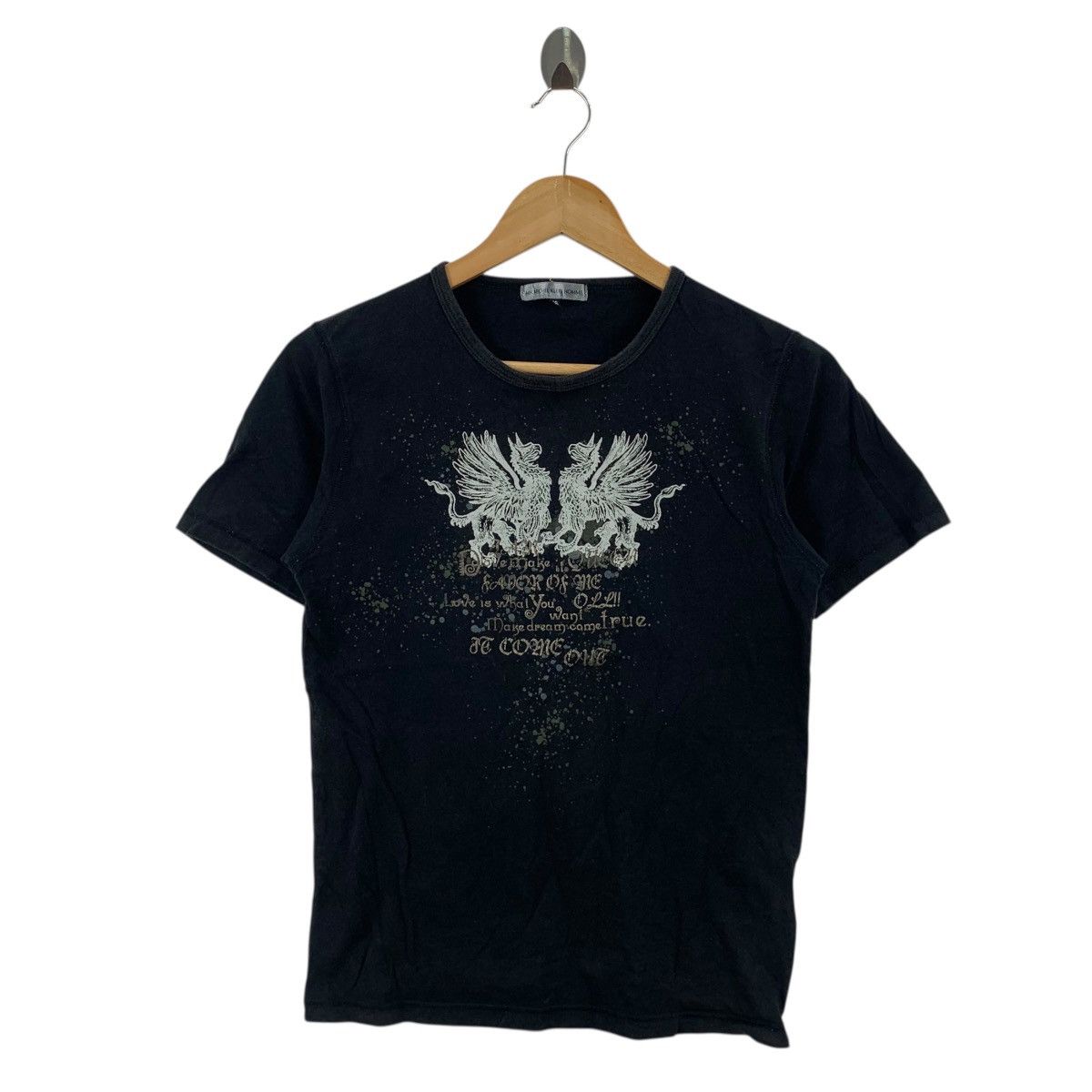 Michel Klein MICHEL KLEIN HOMME Collection Crest Distress Tee Shirt Top Size US XS / EU 42 / 0 - 3 Thumbnail