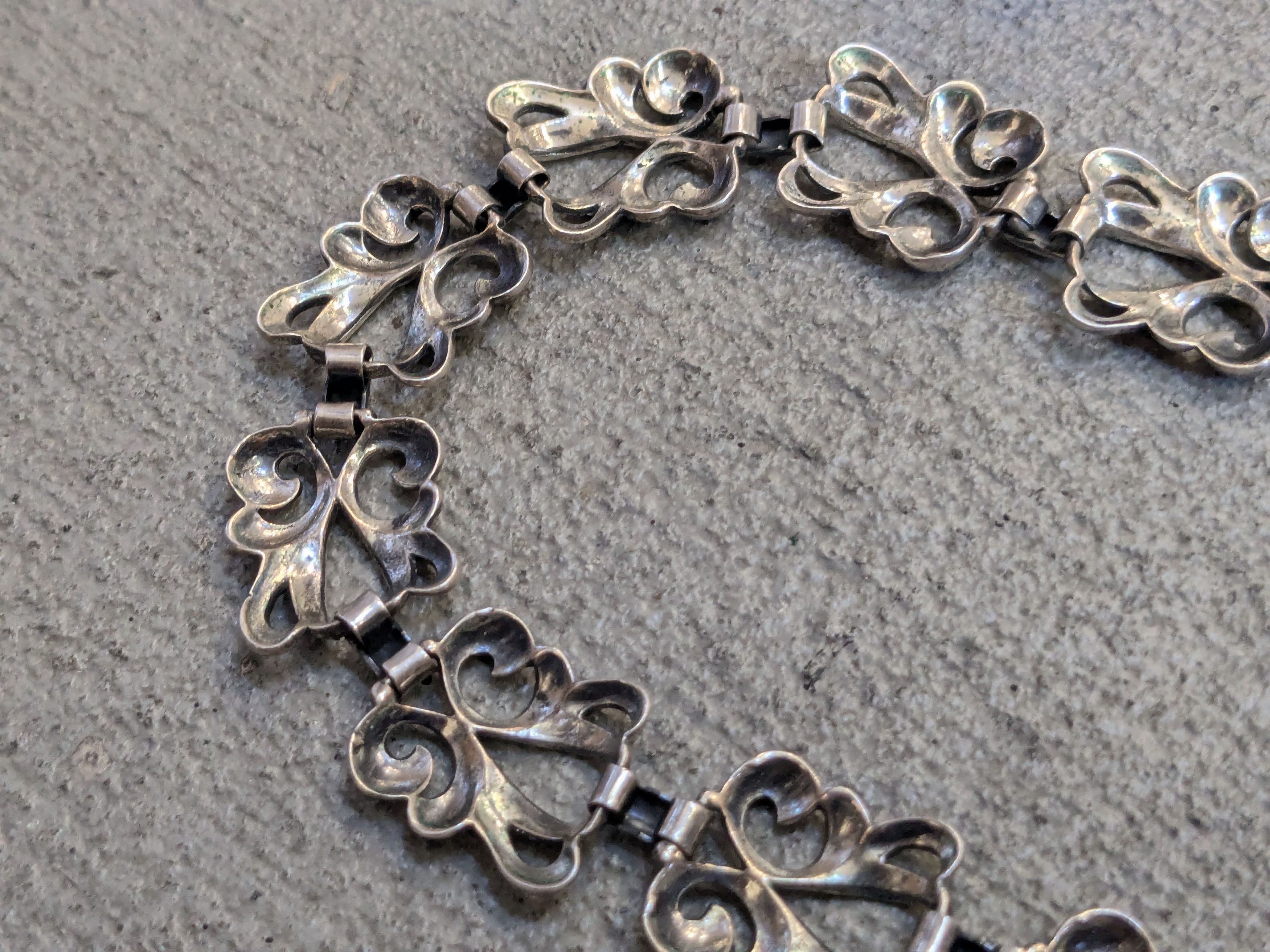 Sterling Silver Sterling Silver Danecraft Necklace Floral Fleur de Lis 15.5" Size ONE SIZE - 10 Thumbnail