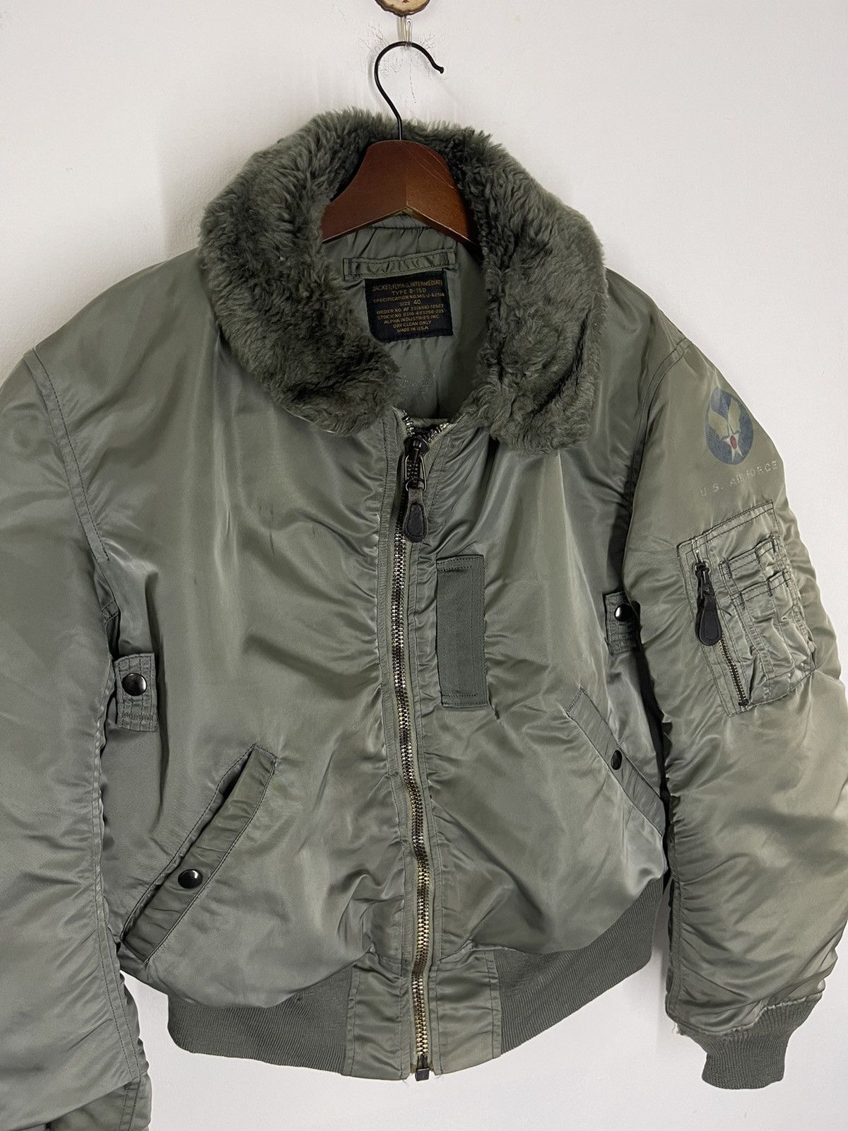 Alpha Industries VINTAGE 80’s ALPHA INDUSTRIES USA BOMBER FLYING JACKET Size US L / EU 52-54 / 3 - 2 Thumbnail