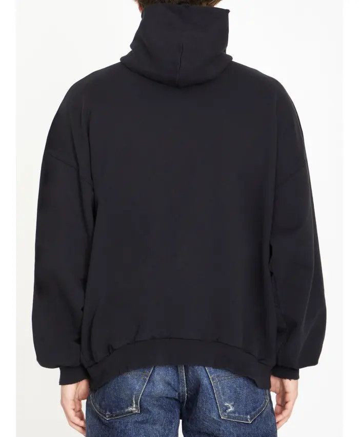 Balenciaga o1bcso1str1224 Bal.com Hoodie Oversized in Black Size US XL / EU 56 / 4 - 3 Thumbnail