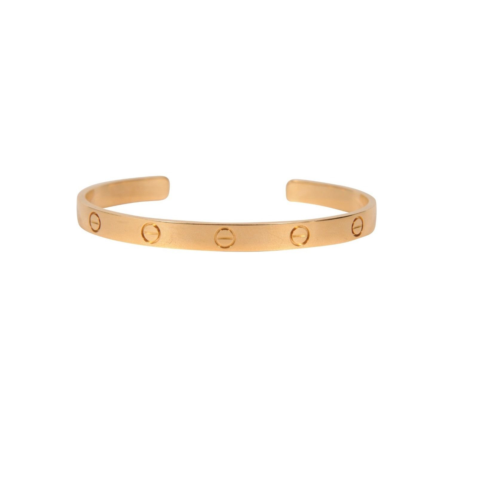 Cartier Love Cuff Bangle Bracelet 18k Yellow Gold Size 19 Size ONE SIZE - 10 Thumbnail