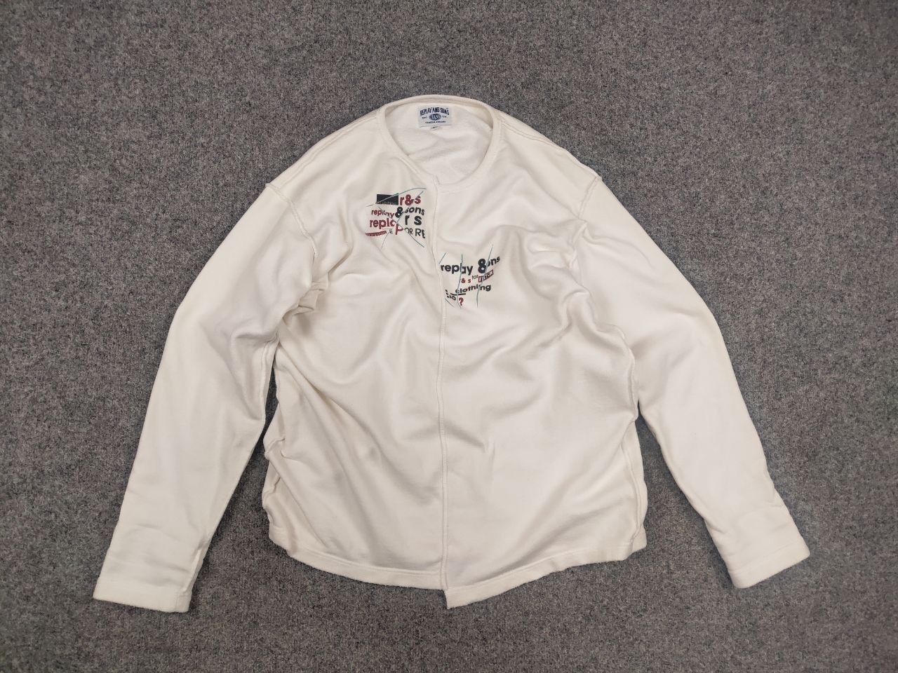 Replay Replay and Sons Design Asimetric Logo White Sweatshirt Size US M / EU 48-50 / 2 - 9 Thumbnail