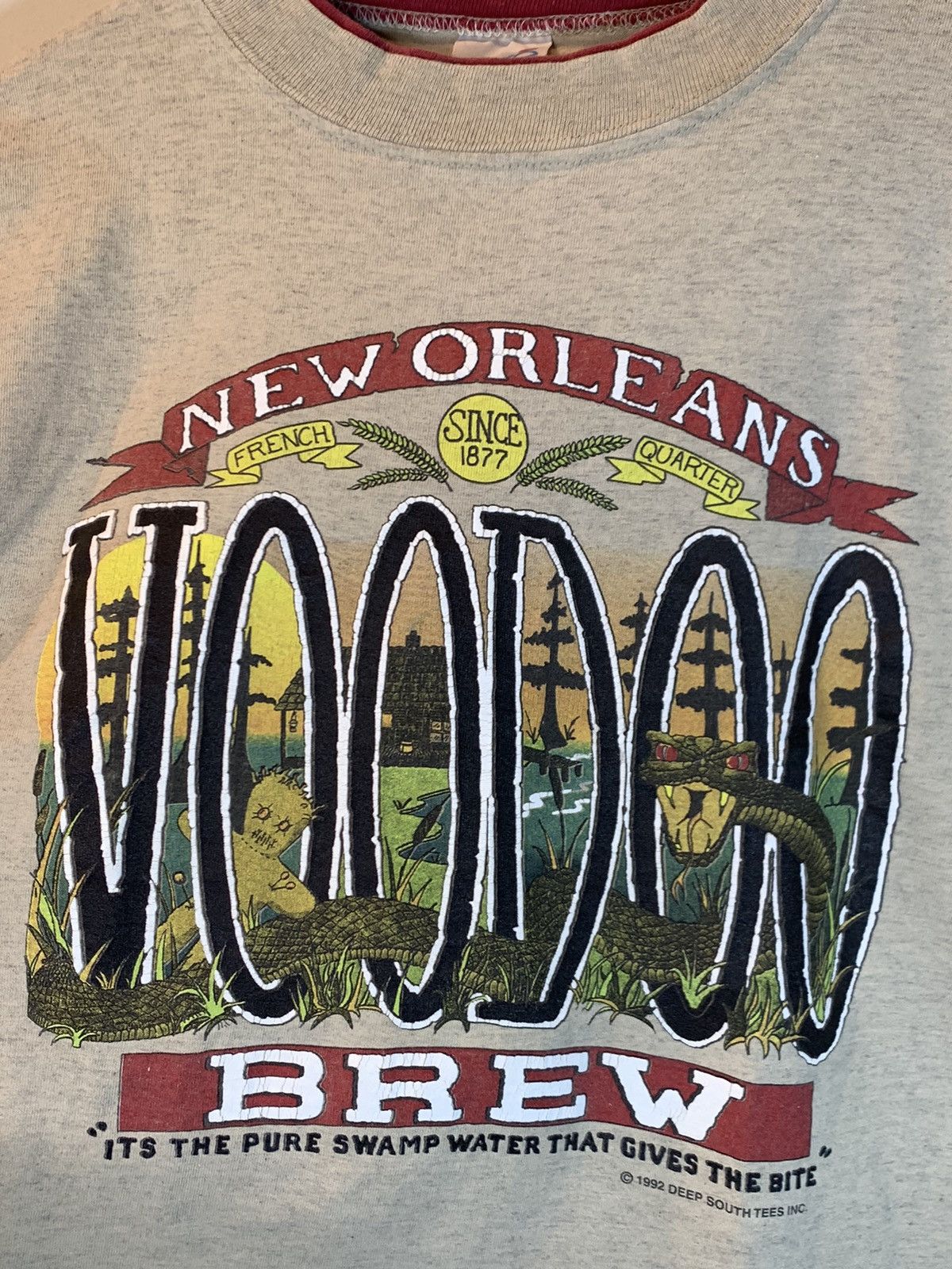 Vintage RARE* Vintage 1992 Voodoo Brew New Orleans Swamp Layer Shirt Size US L / EU 52-54 / 3 - 2 Thumbnail