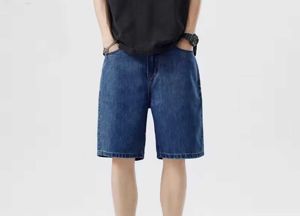 Japanese Brand Y2K Dark Blue Denim Pants Shorts Jeans Slim Straight Size US 30 / EU 46 - 2 Thumbnail