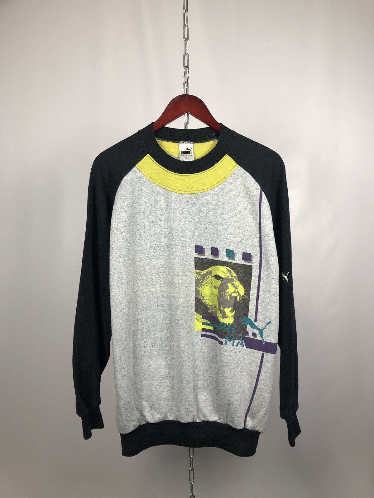 Puma Puma vintage sweatshirt logo sportswear Size US L / EU 52-54 / 3 - 1 Thumbnail