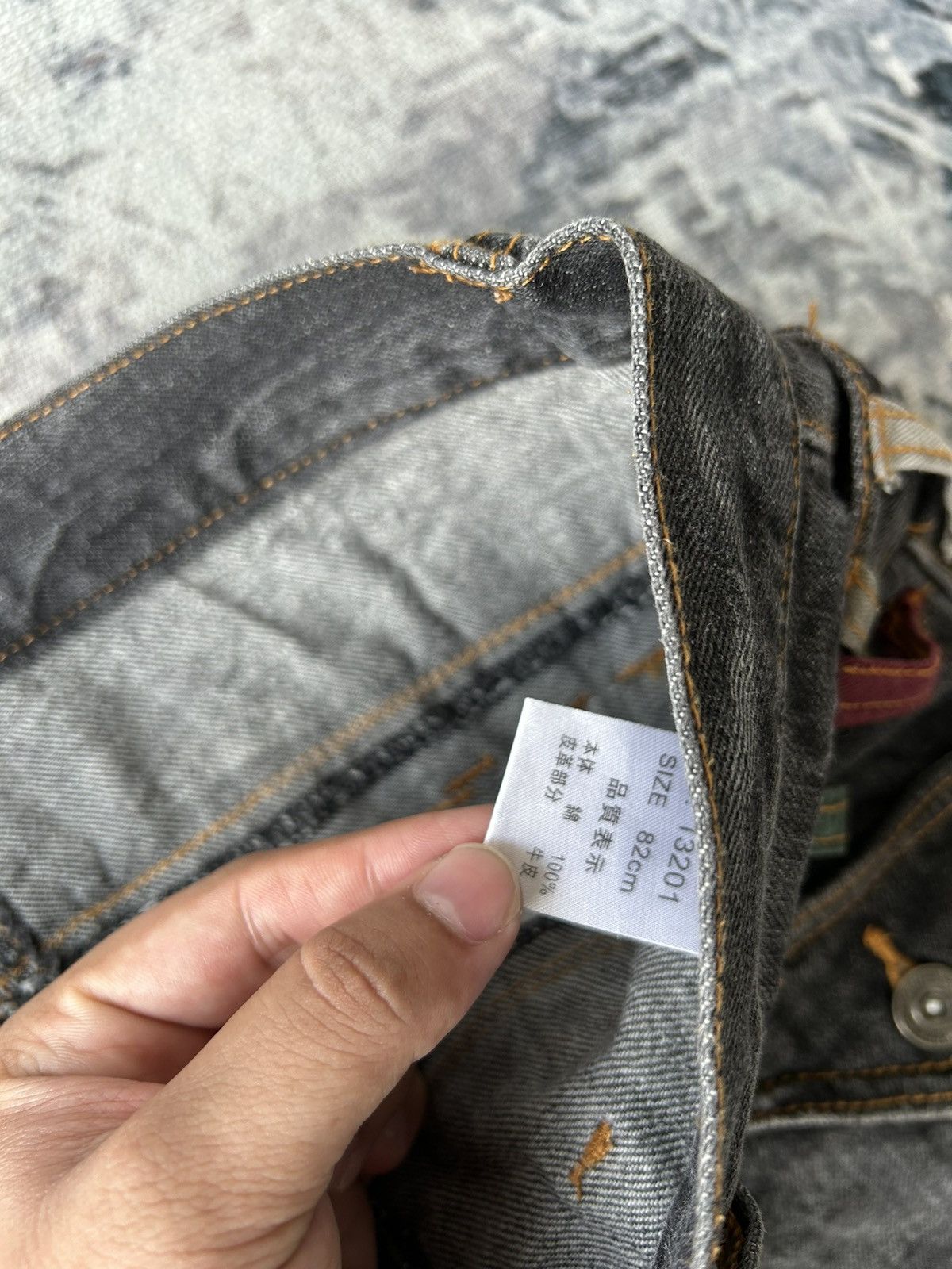 20471120 Nylaus Punk Double Waist Black Denim Size US 30 / EU 46 - 9 Thumbnail