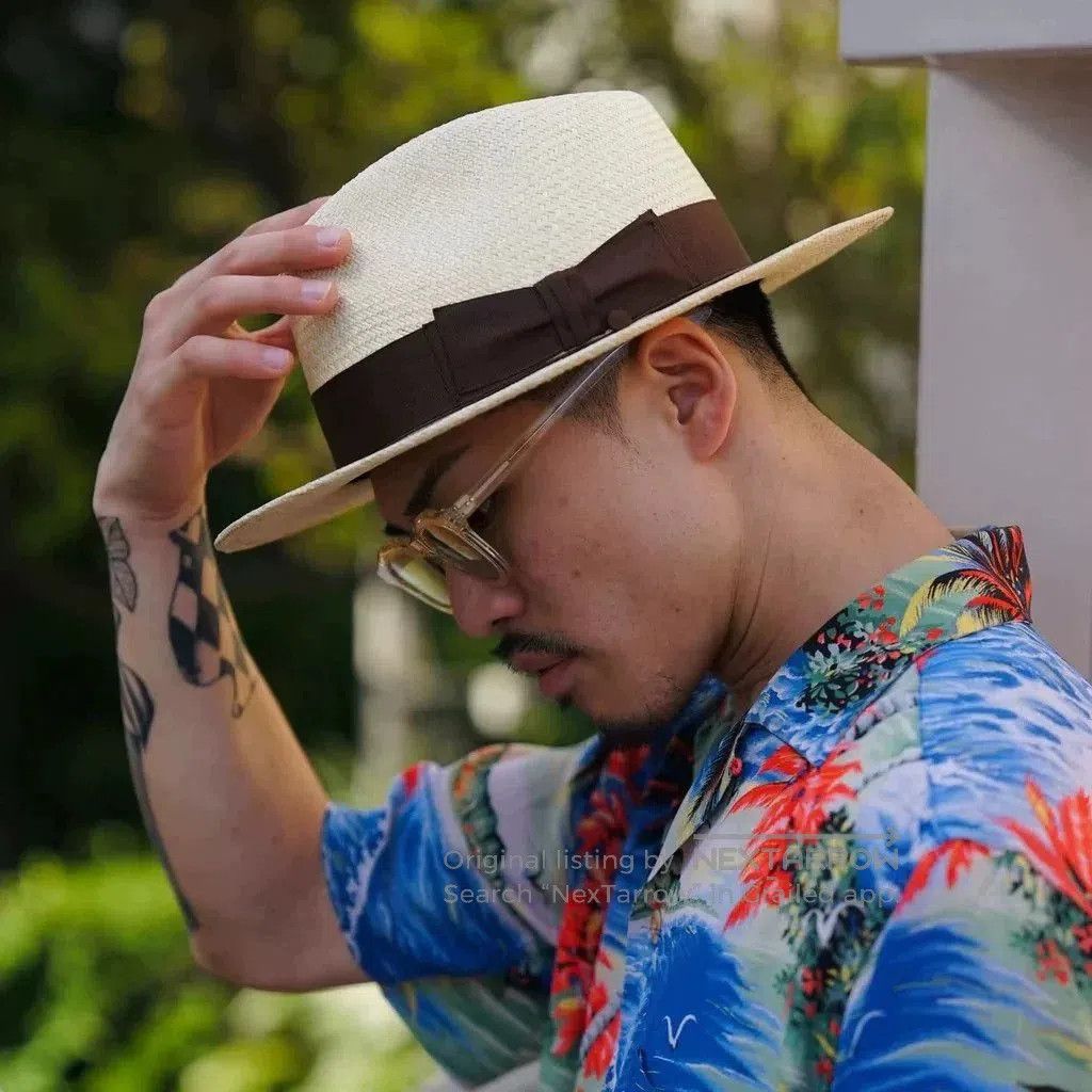 THE H.W.DOG&CO. H.W.DOG Classic Short Brim Panama Hat. Size ONE SIZE - 3 Thumbnail