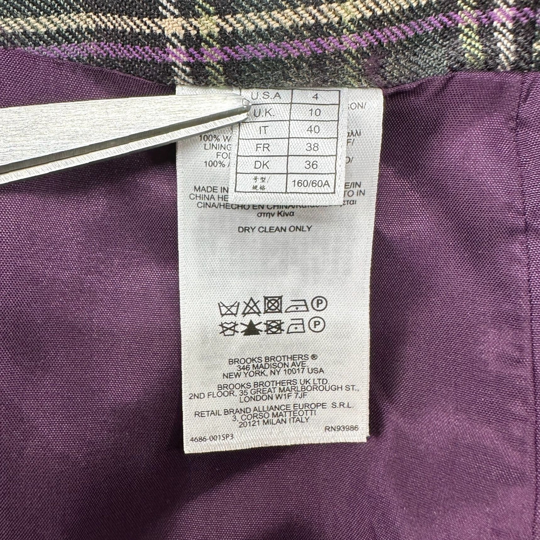 Brooks Brothers Brooks Brothers Skirt Womens 4 Midi Wool Plaid Multicolor 80s 90s Business Casual Pencil Womens Size 27" / US 4 / IT 40 - 2 Thumbnail