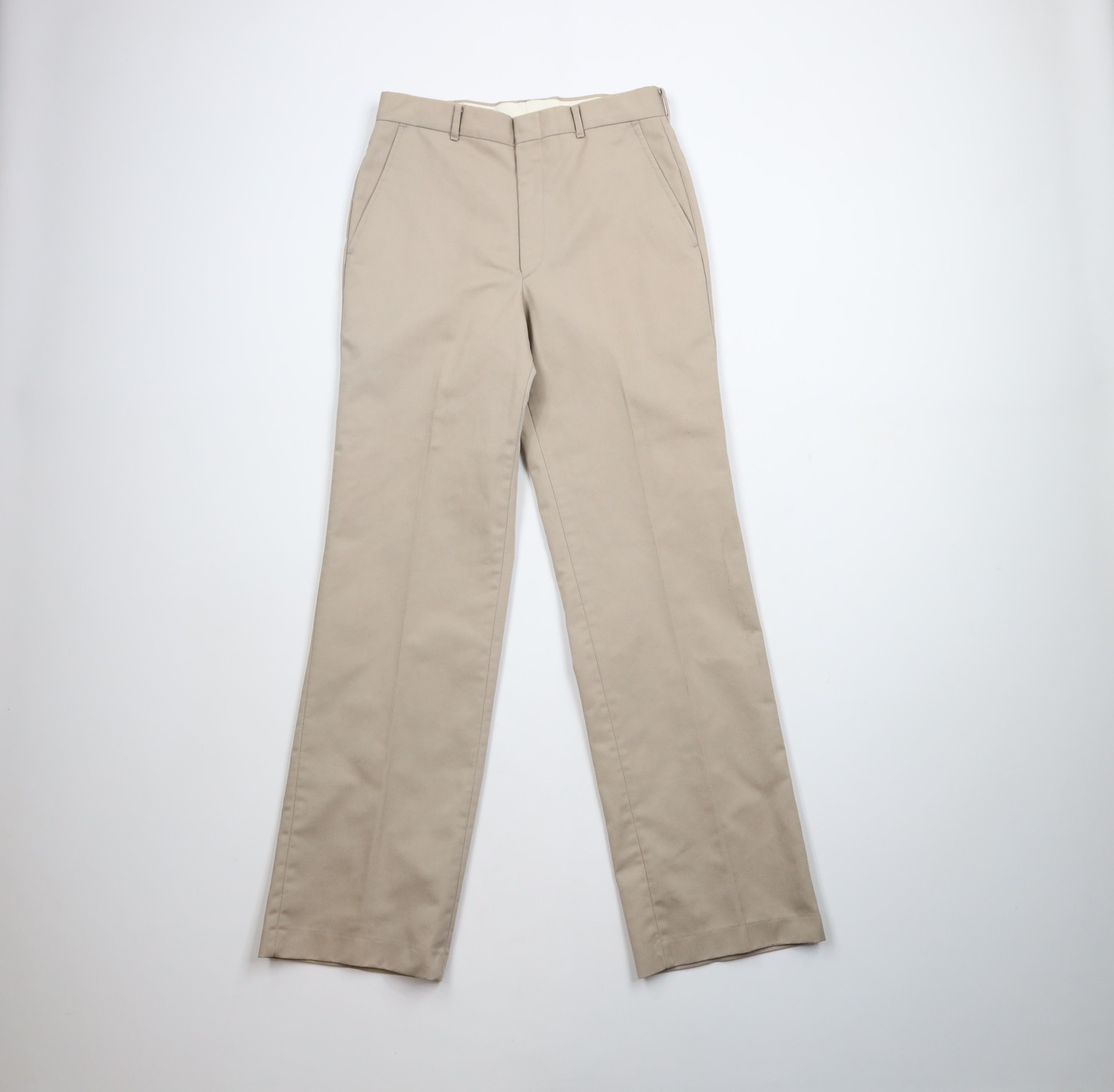 Vintage Vintage 70s Streetwear Wide Leg Cotton Chino Pants Beige USA Size US 30 / EU 46 - 1 Thumbnail