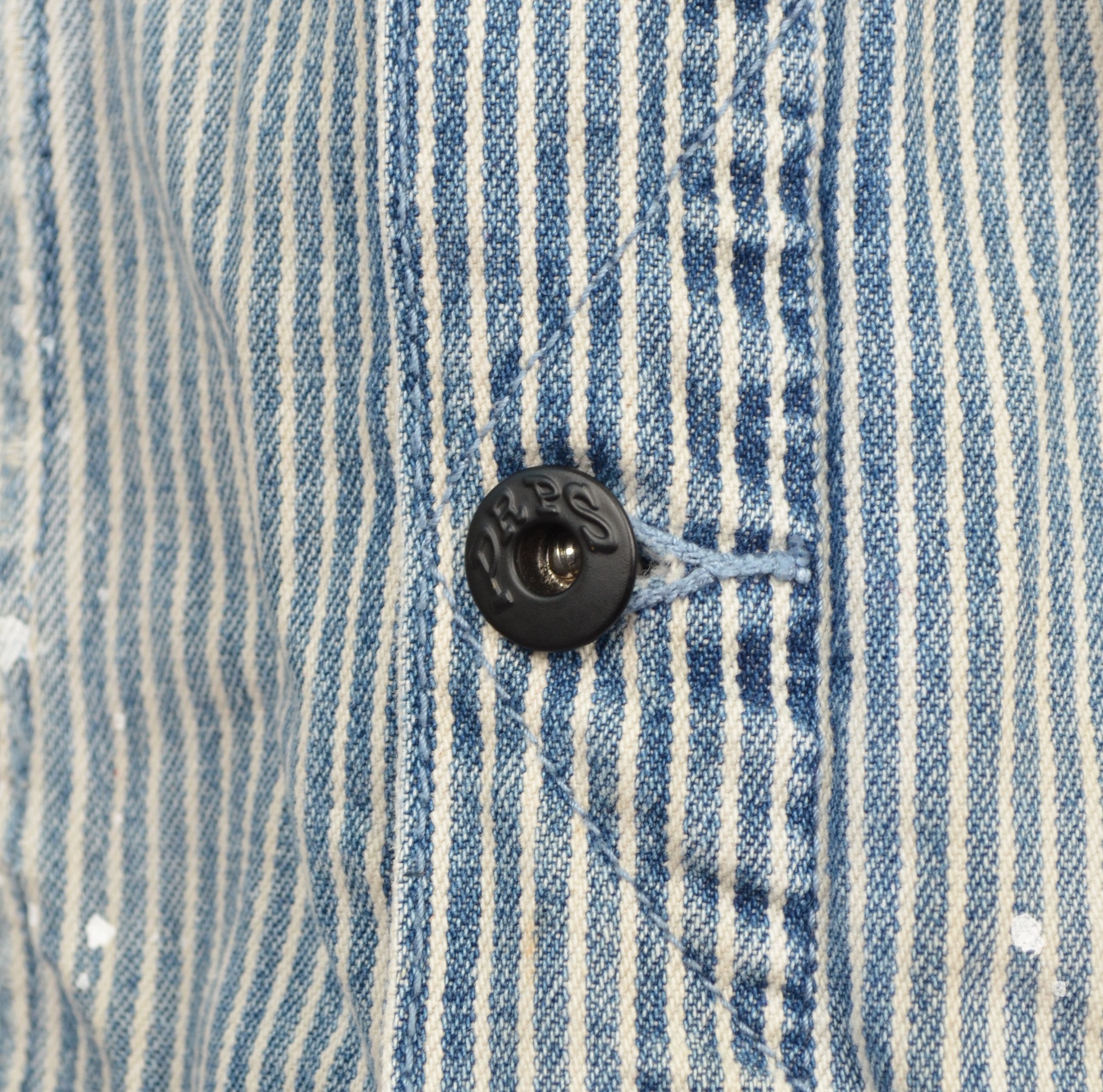 Designer × Prps PRPS Hickory Paint-Splattered Stripe Denim Jacket Sz M RARE Size US M / EU 48-50 / 2 - 9 Thumbnail
