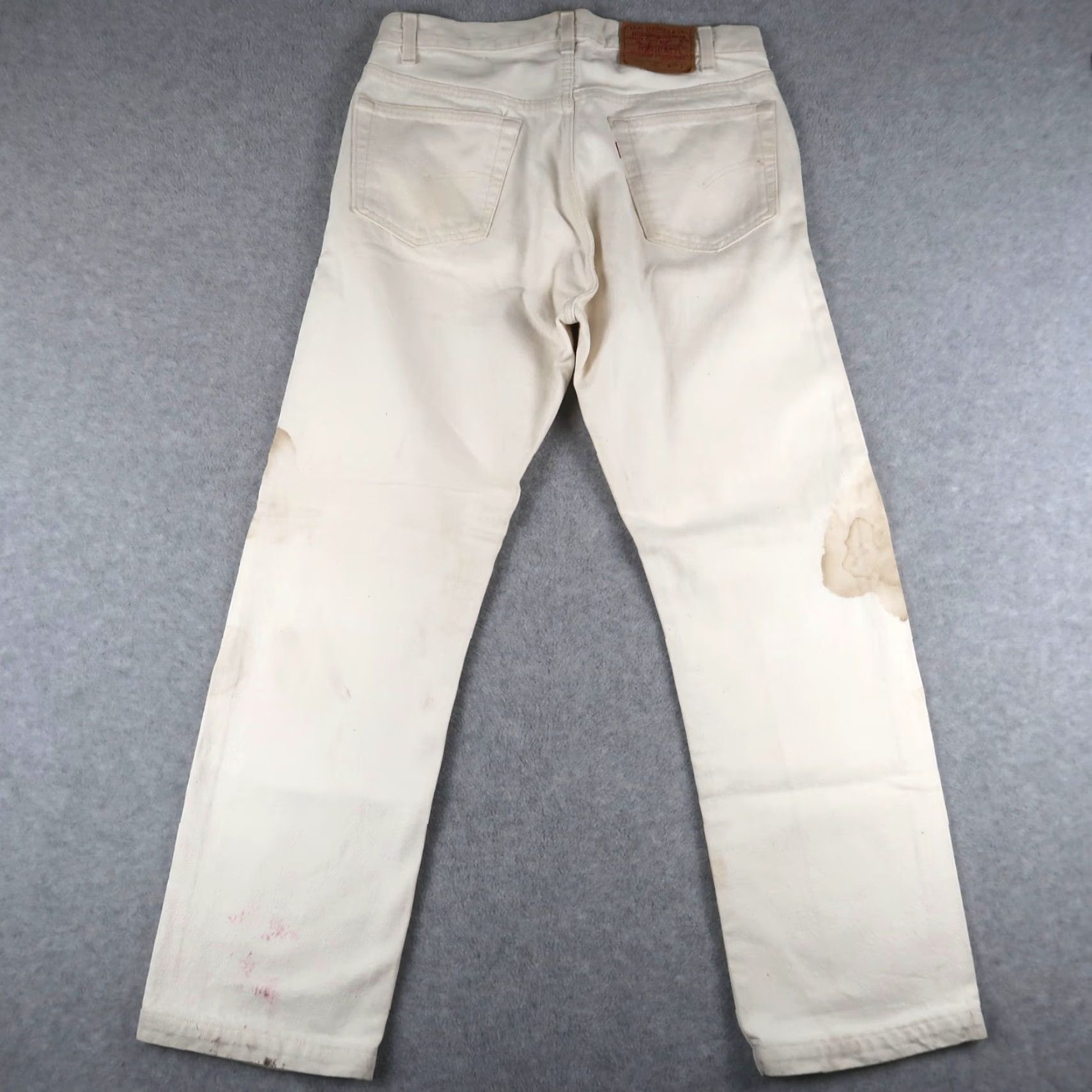Levi's Vintage Levis 501 Size 34x30 (31x29) Jeans Straight Denim White Mens USA 80s Size US 34 / EU 50 - 2 Thumbnail