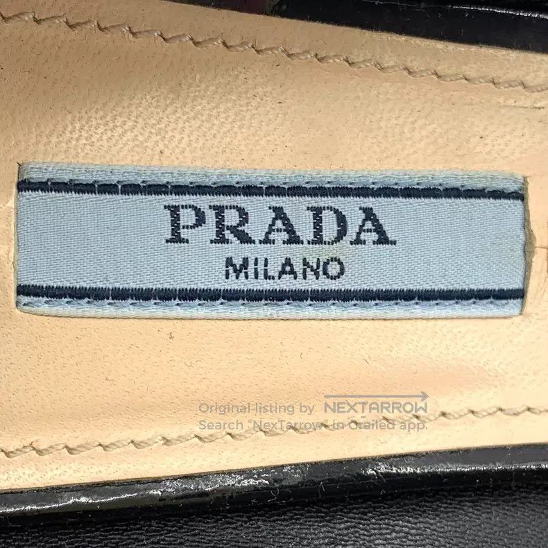 Prada Prada Black patent leather round toe thick heel high heels Size US 7.5 / IT 37.5 - 7 Thumbnail