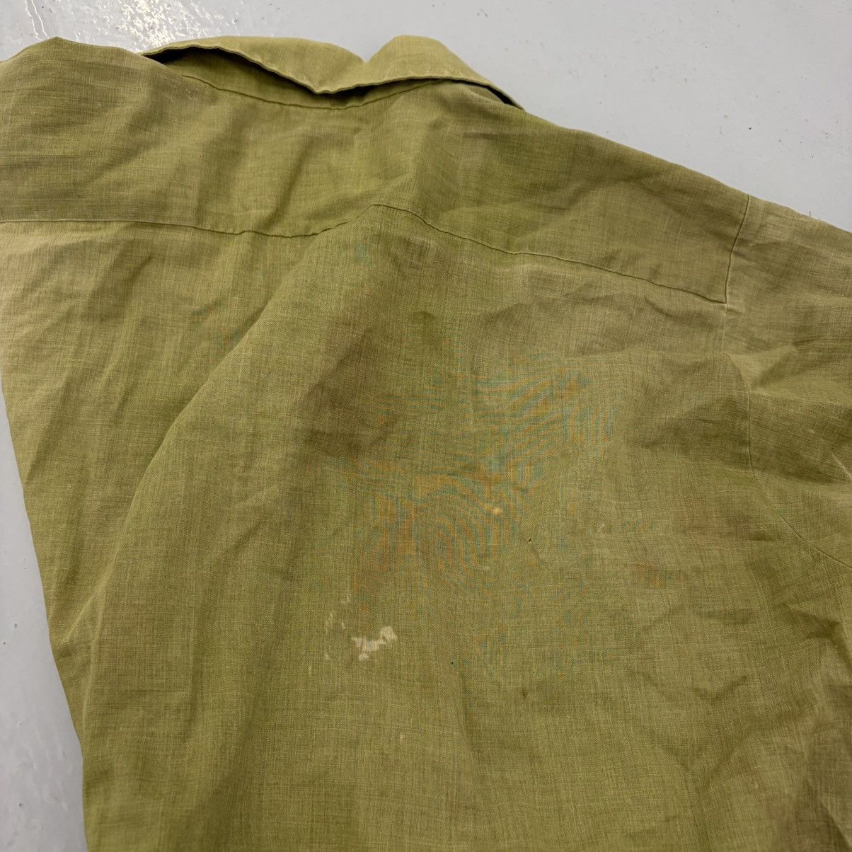 Arrow Vintage 60s Arrow Decton Green Blank Loop Collar Shirt Size US S / EU 44-46 / 1 - 4 Thumbnail