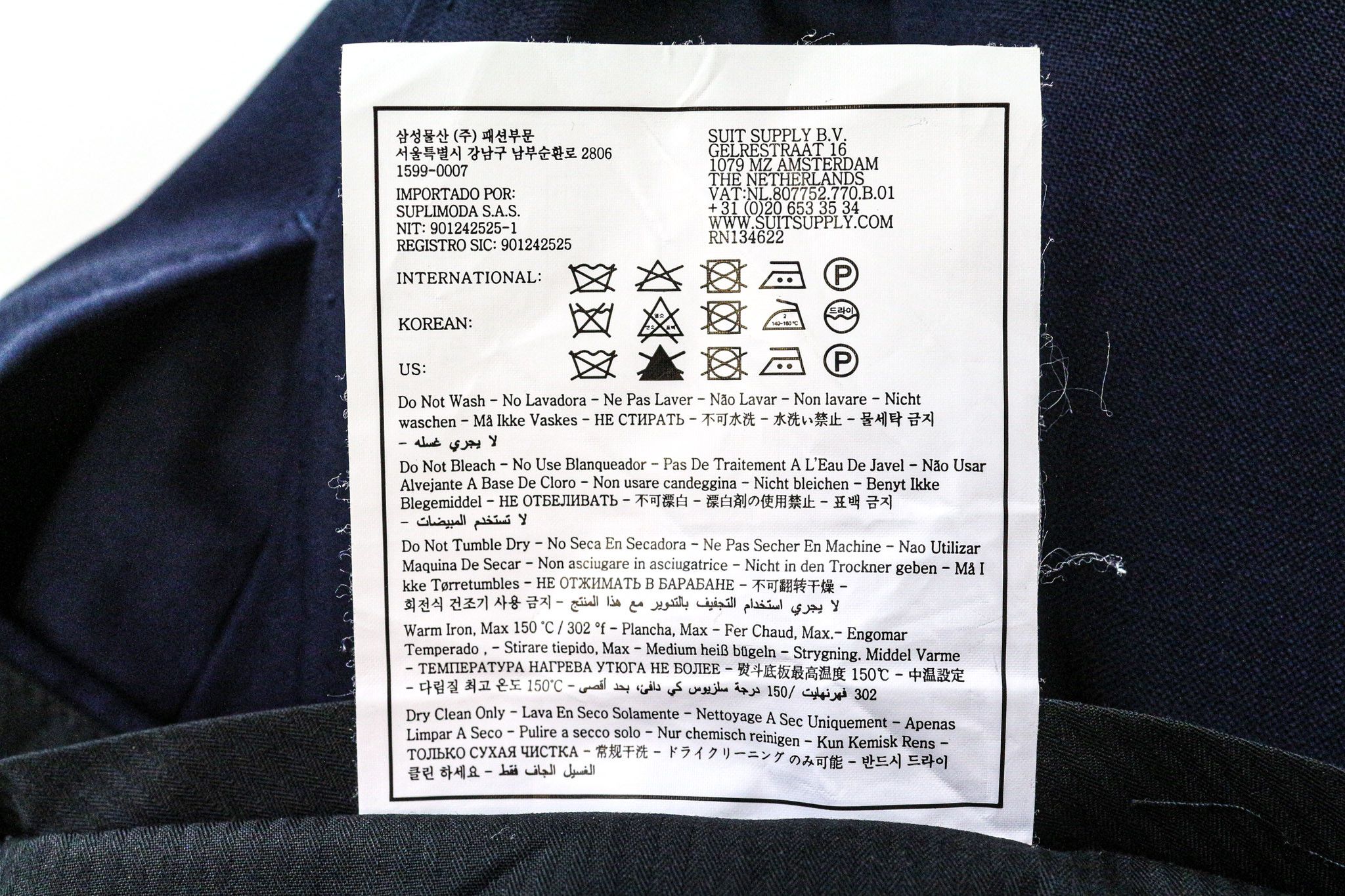 Suitsupply BRESCIA UK42R Navy Wool Slim Trousers 75254 Size 42R - 6 Thumbnail