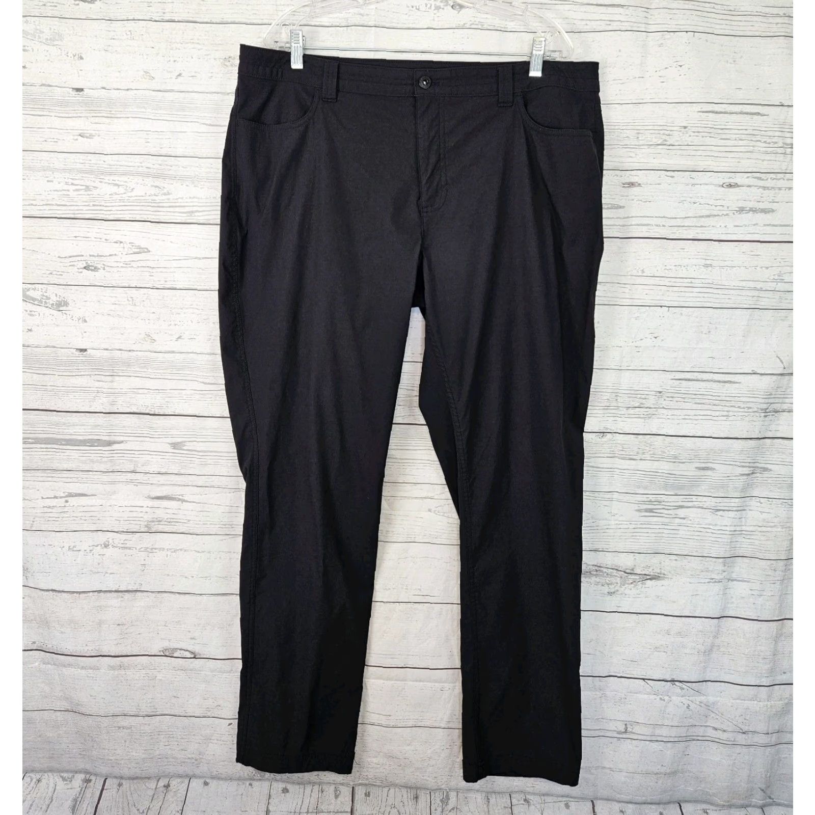 Eddie Bauer Eddie Bauer Womens Pants Sz 18 Solid Black High Rise Nylon Blend Size 40" / US 18 - 2 Thumbnail