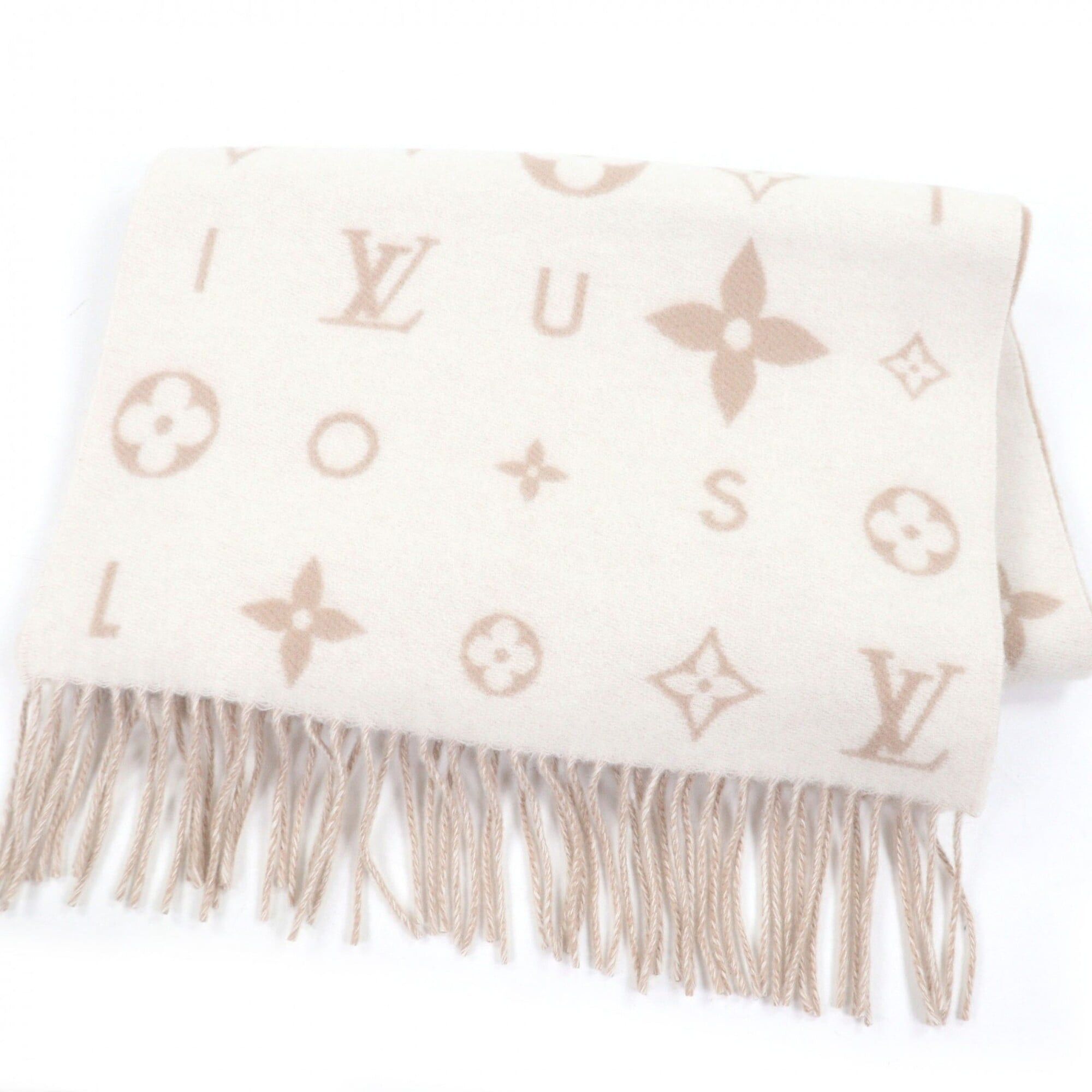 Louis Vuitton LOUIS VUITTON (Louis Vuitton) 2025 model M97660 Reykjavik Cloud Scarf, 100% Cashmere, Beige, Made in Italy, Authentic, Women's. Size ONE SIZE - 1 Thumbnail