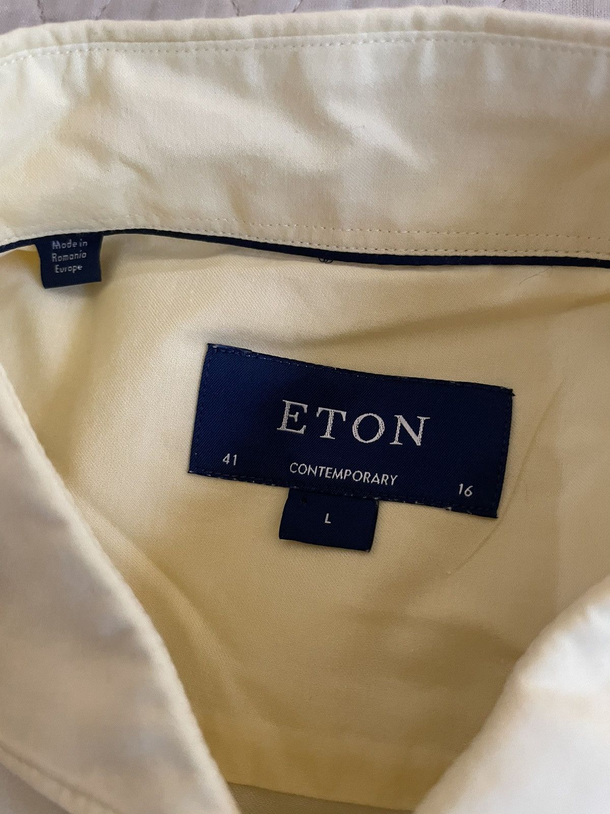 Eton Cotton-Silk Lightweight Twill Shirt Size US L / EU 52-54 / 3 - 4 Thumbnail