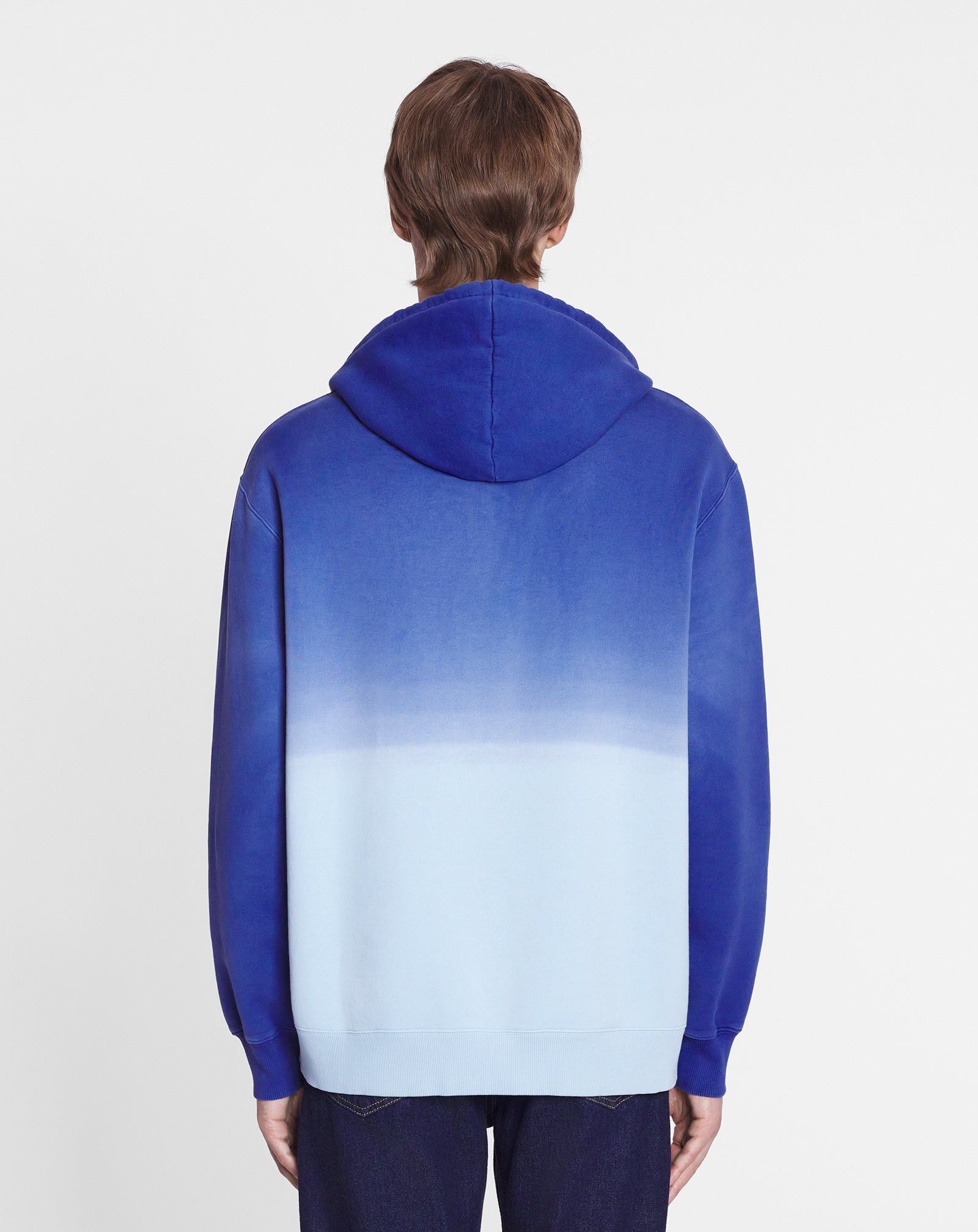 Lanvin o1mle0825 Oversized Hoodie With A Gradient Effect In Blue Size US S / EU 44-46 / 1 - 4 Thumbnail
