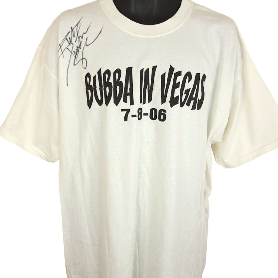 Gildan VINTAGE Bubba The Love Sponge T Shirt Mens XL Y2K 2006 SIGNED Vegas Radio White Cotton Gildan Crew Neck Short Sleeve Size US XL / EU 56 / 4 - 2 Thumbnail