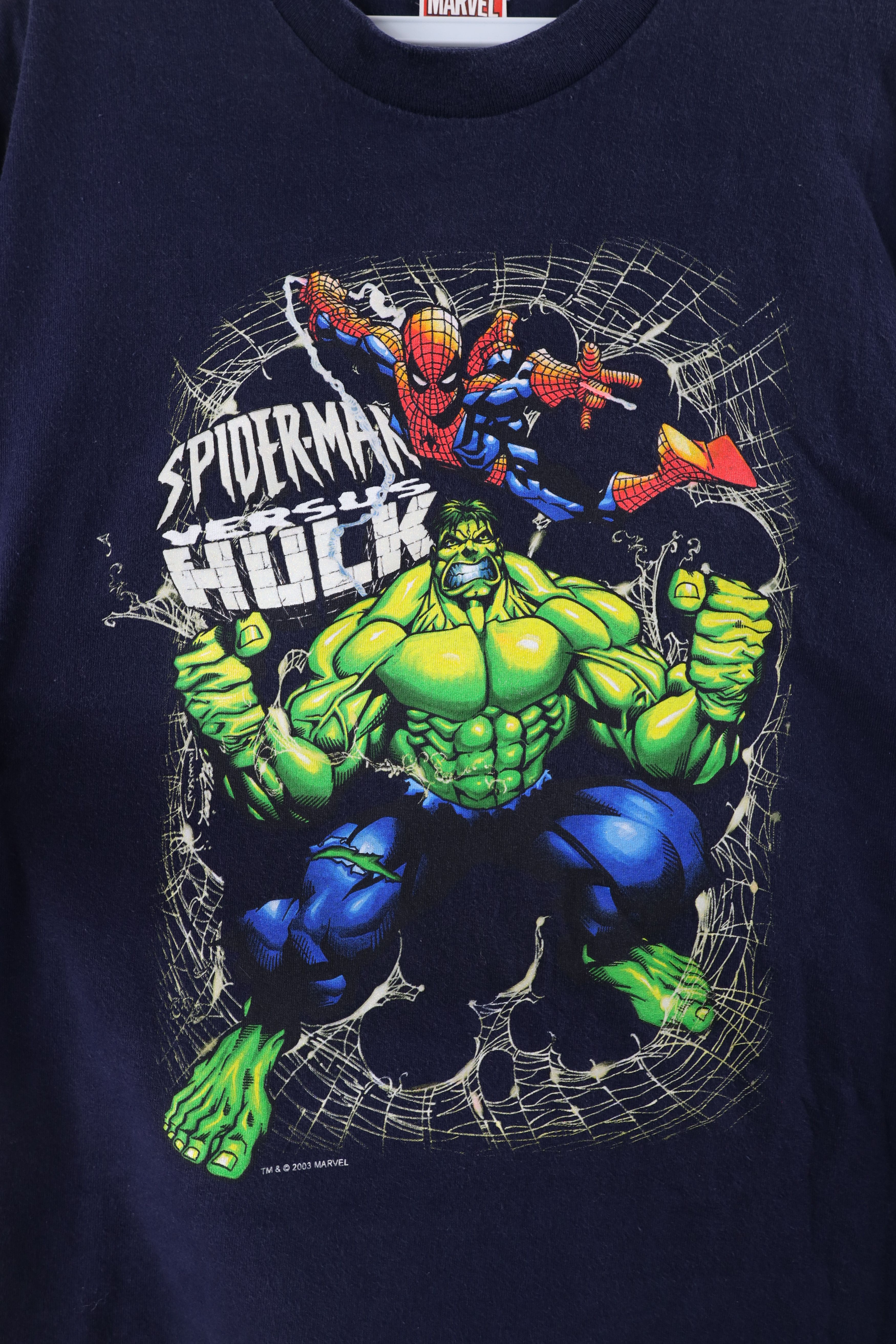 Vintage Vintage Y2K 2003 Marvel Comics Spiderman Versus Hulk T-Shirt Size US S / EU 44-46 / 1 - 4 Thumbnail
