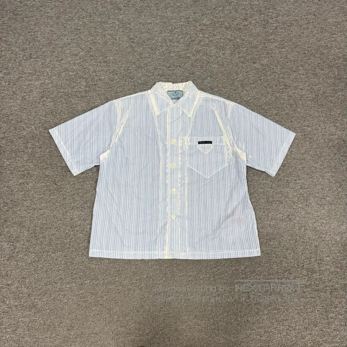 Prada Prada Blue White Striped Short. Size US M / EU 48-50 / 2 - 3 Thumbnail