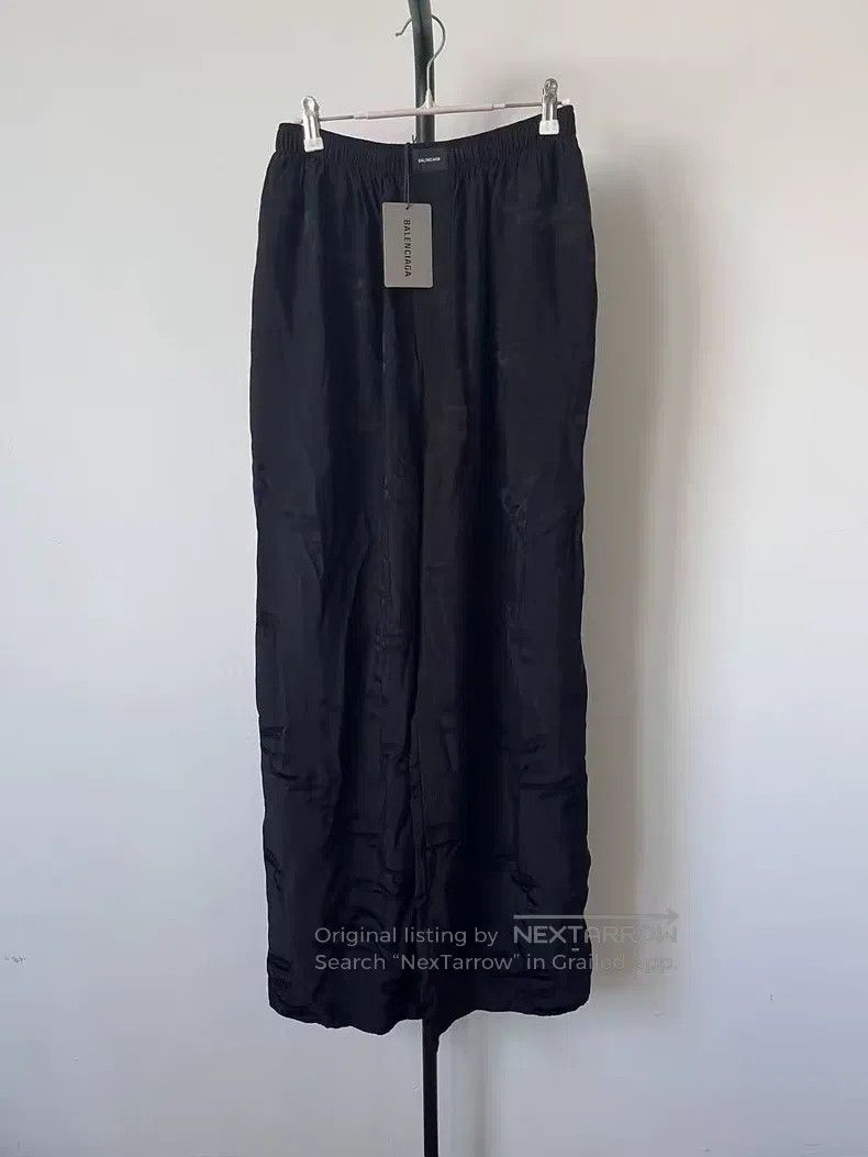 Balenciaga Letter Logo Printed Casual Pants Men's Black