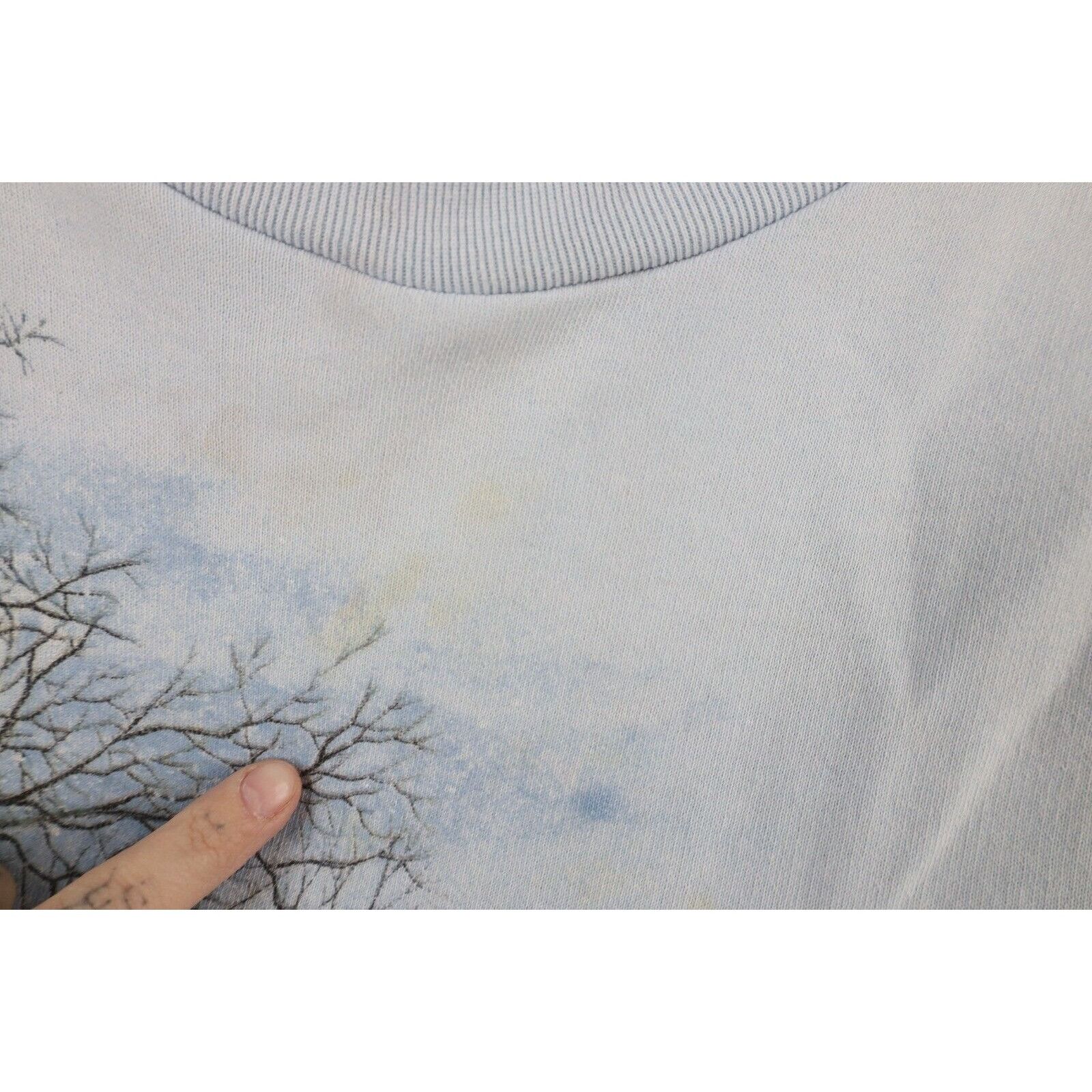Vintage Vintage 90s Christmas Farmhouse All Over Print Sweatshirt Size L / US 10 / IT 46 - 8 Thumbnail