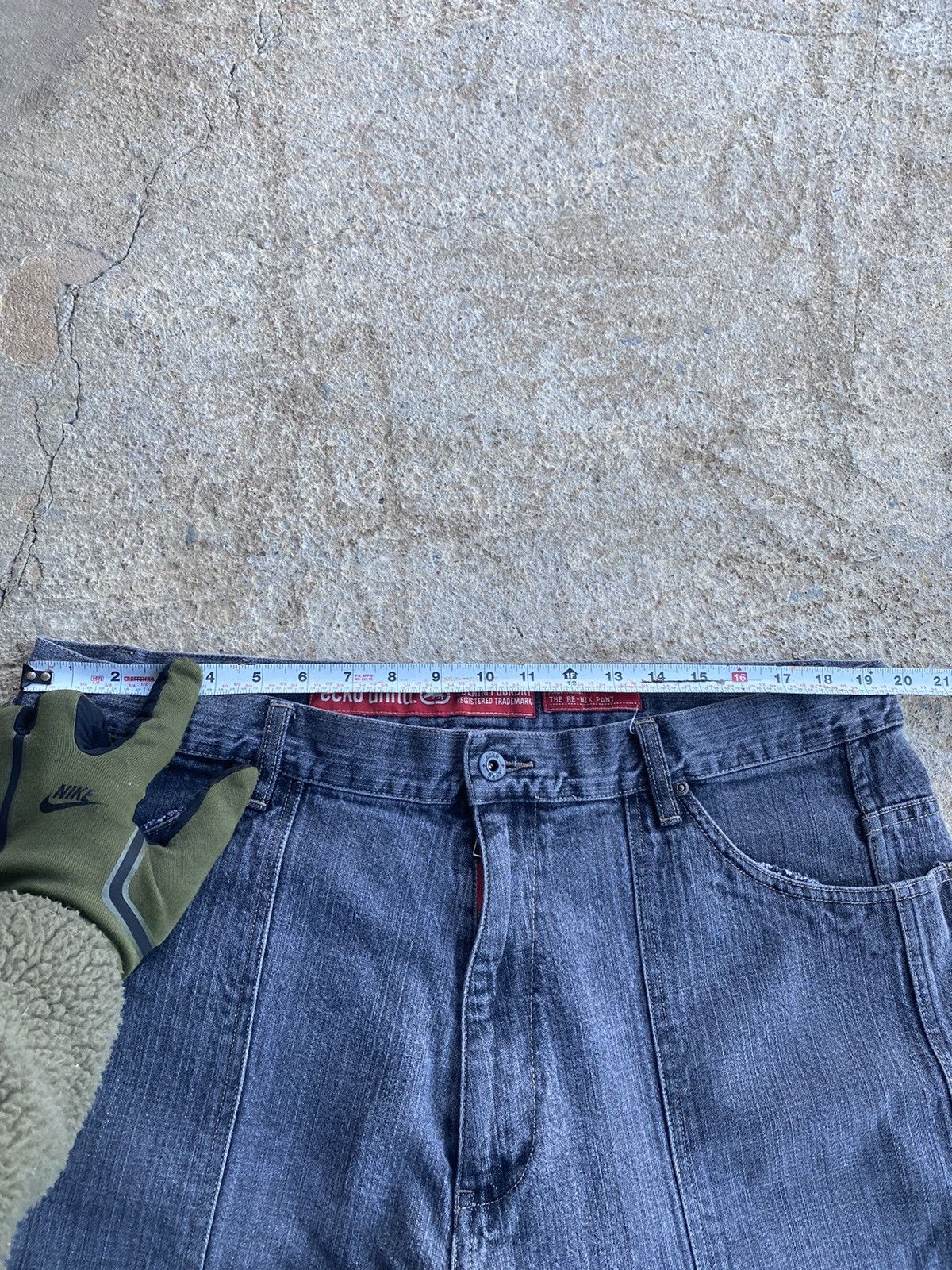 Ecko Unltd. × Japanese Brand × Vintage Vintage Y2K Ecko Baggy Double Knee Denim Jnco Style Jeans Size US 38 / EU 54 - 15 Thumbnail