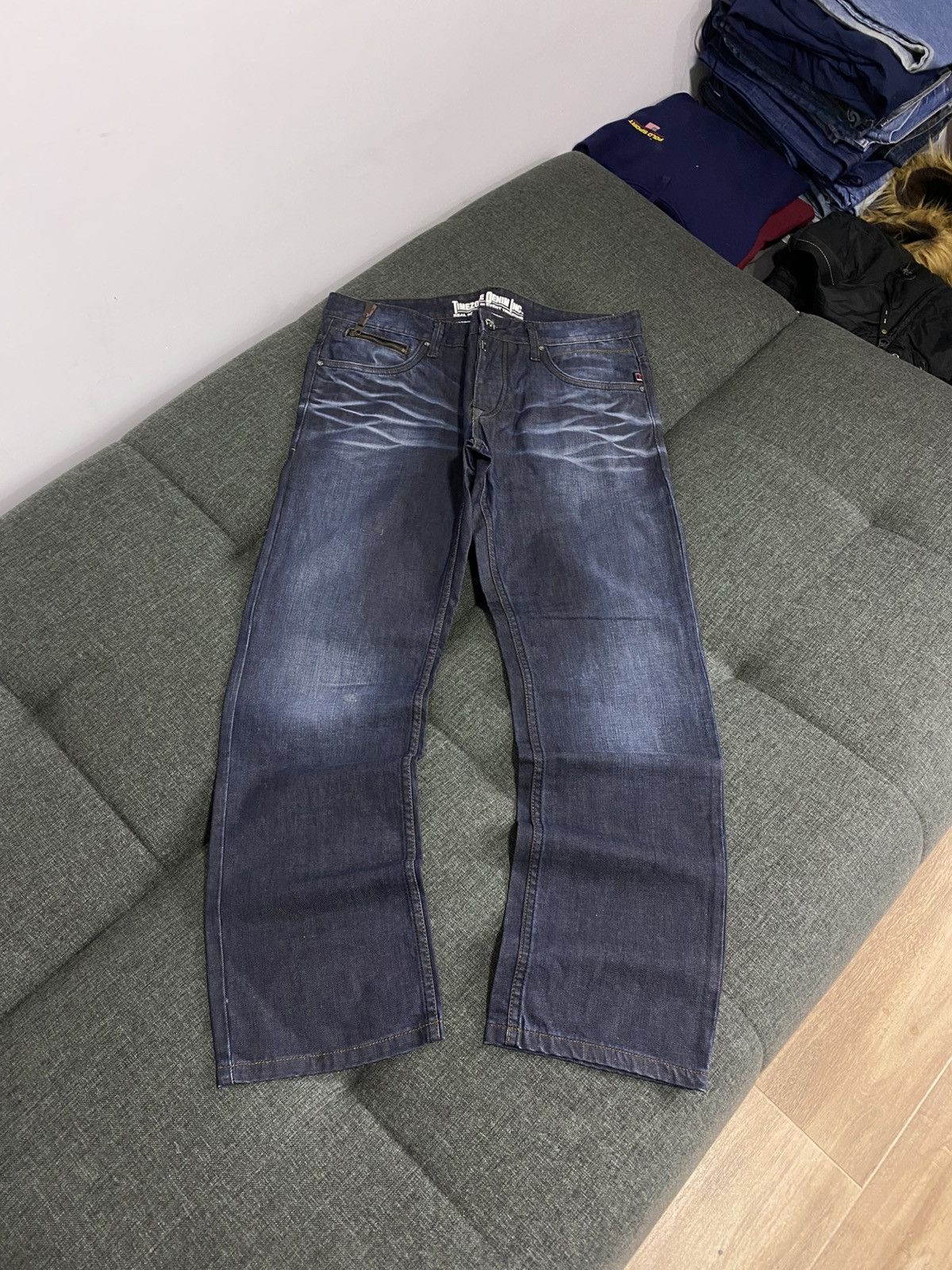 If Six Was Nine Vintage Flared Washed Faded Jeans Japanese Y2K Wide Baggy Size US 34 / EU 50 - 1 Thumbnail