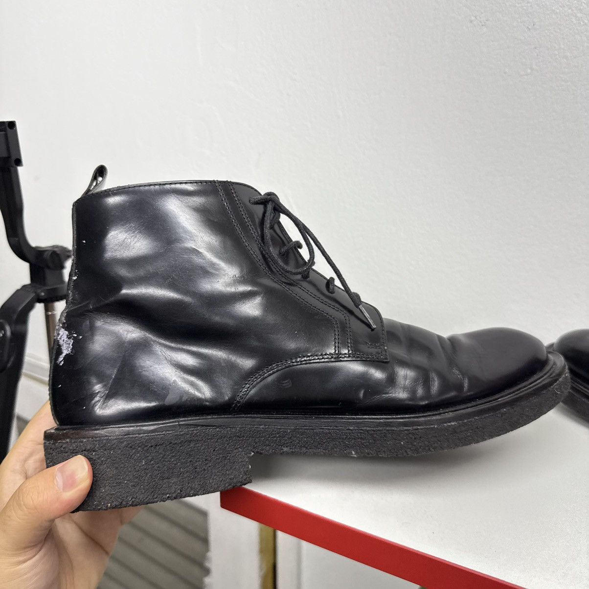 AMI Ami Alexandre Mattiussi combat boots laced up splatter Size US 10 / EU 43 - 10 Thumbnail