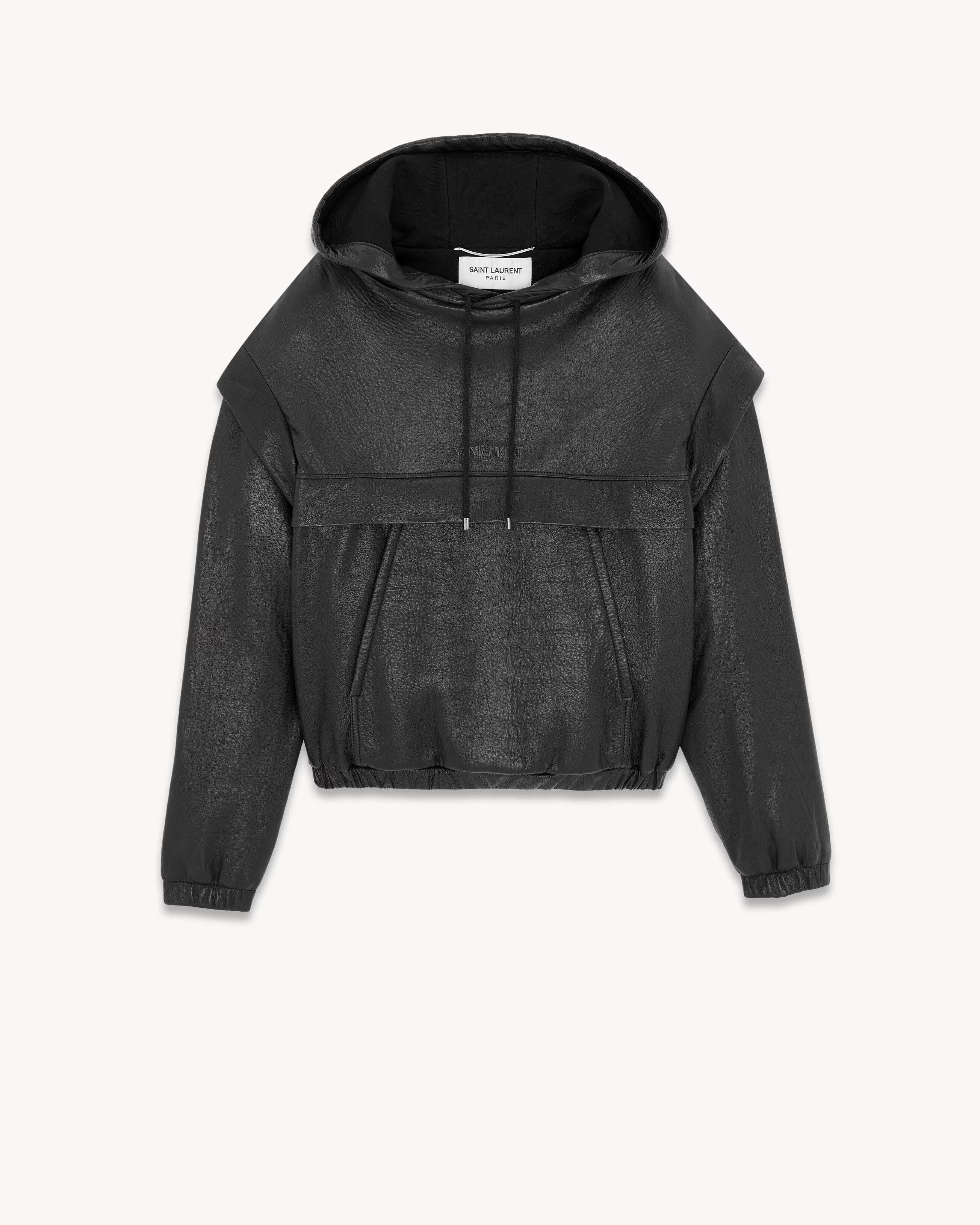 Saint Laurent Paris o1bcso1str0625 Leather Jacket In Grained Lambskin in Black Size US M / EU 48-50 / 2 - 1 Preview