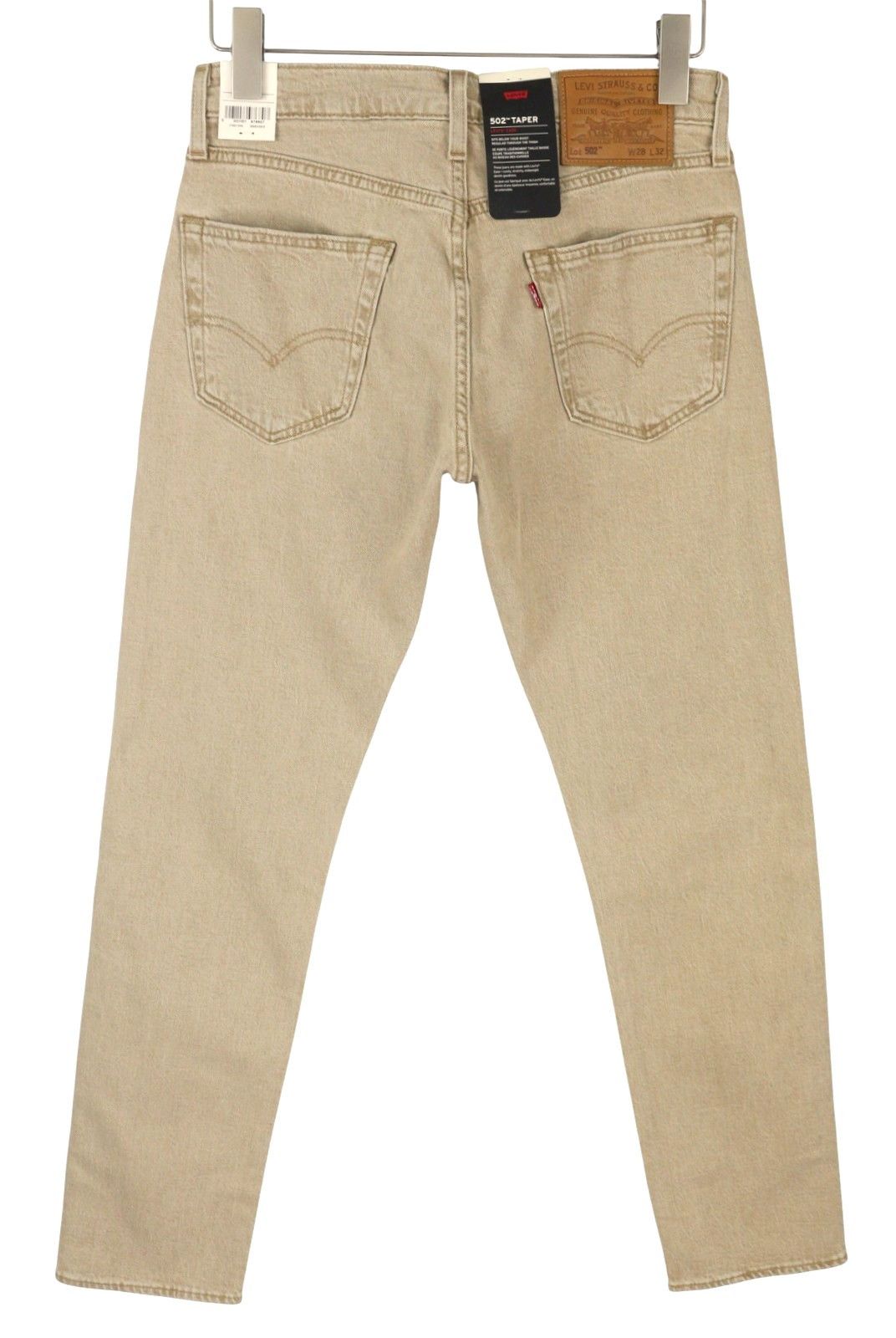 Levi's 502 W28/L32 Beige Big E Taper Zip Jeans 87078 Size US 28 / EU 44 - 2 Thumbnail