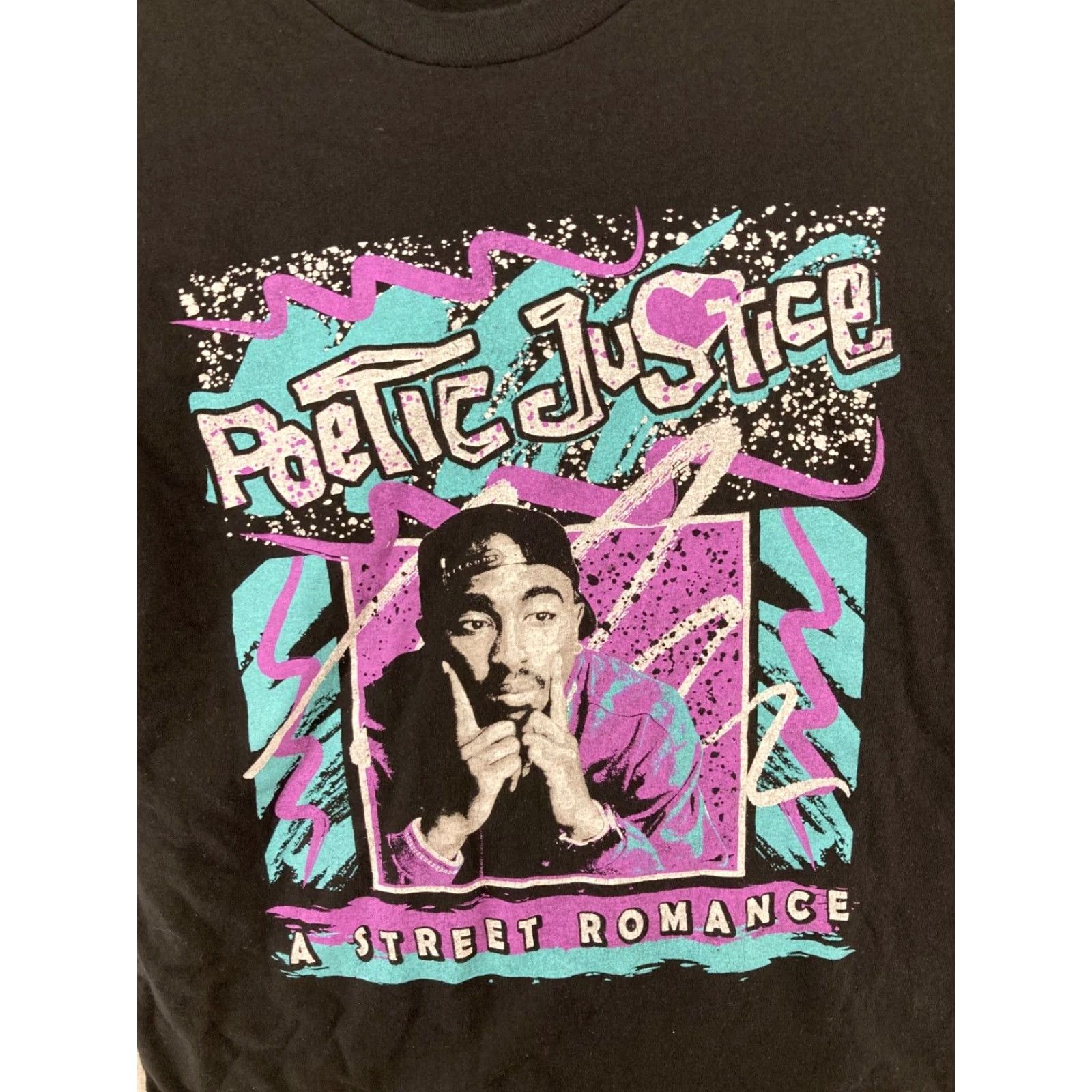 Vintage Poetic Justice Mens TShirt Band Hip Hop Small Black Graphic Print Shirt Men Size US S / EU 44-46 / 1 - 4 Thumbnail