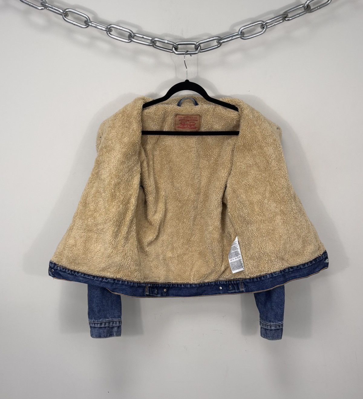 Levi's Vintage Levi’s Women’s Blue Denim Sherpa Jacket Size M / US 6-8 / IT 42-44 - 2 Thumbnail