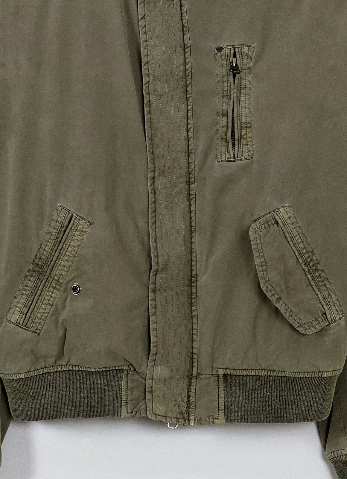 Emporio Armani Armani Jeans Vintage Garment Dyed Military Bomber Jacket Size US S / EU 44-46 / 1 - 3 Thumbnail
