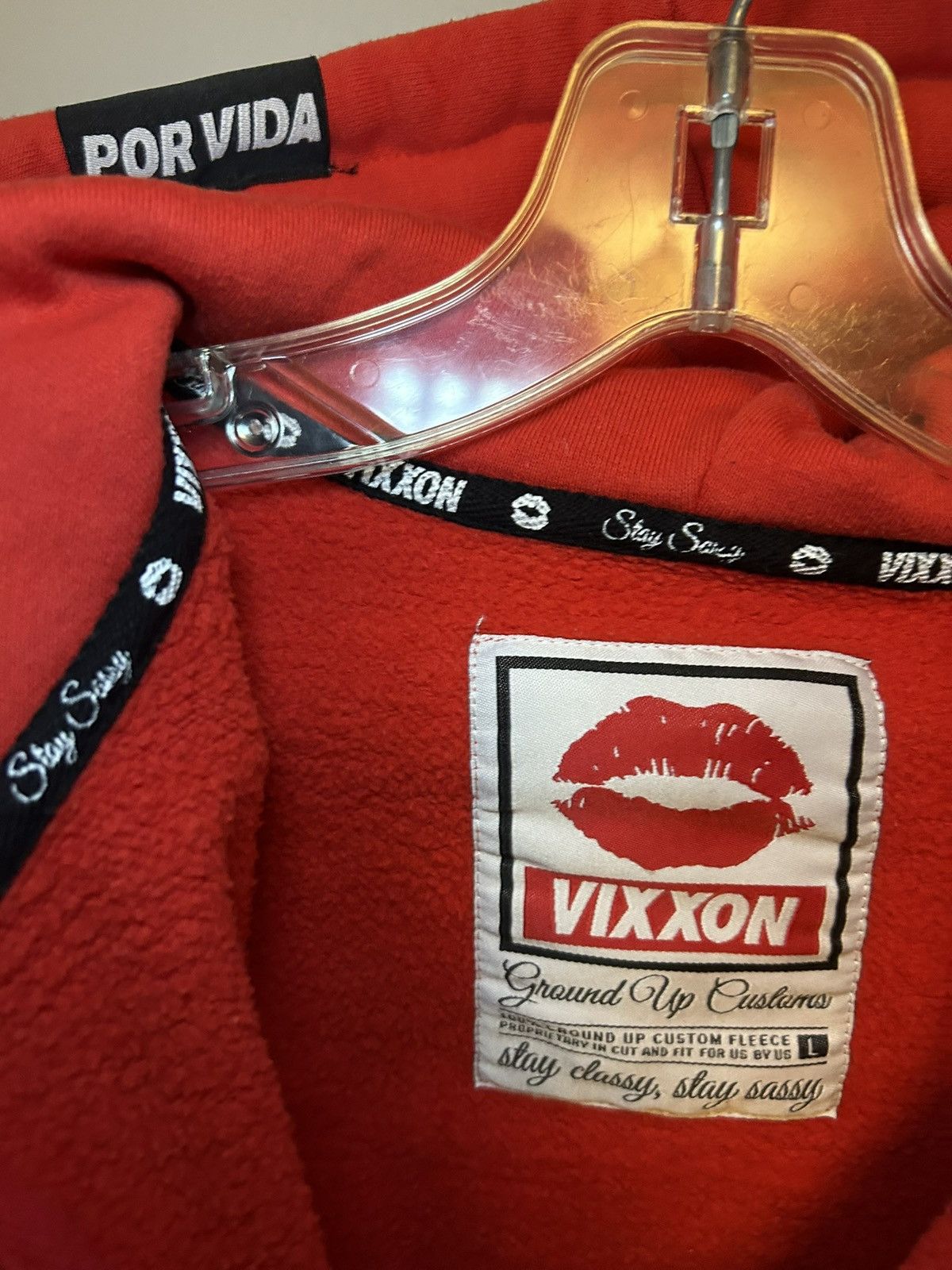 Vintage Vintage Vixxon marijuana lipstick lip stain zip-up hoodie Size US L / EU 52-54 / 3 - 4 Thumbnail
