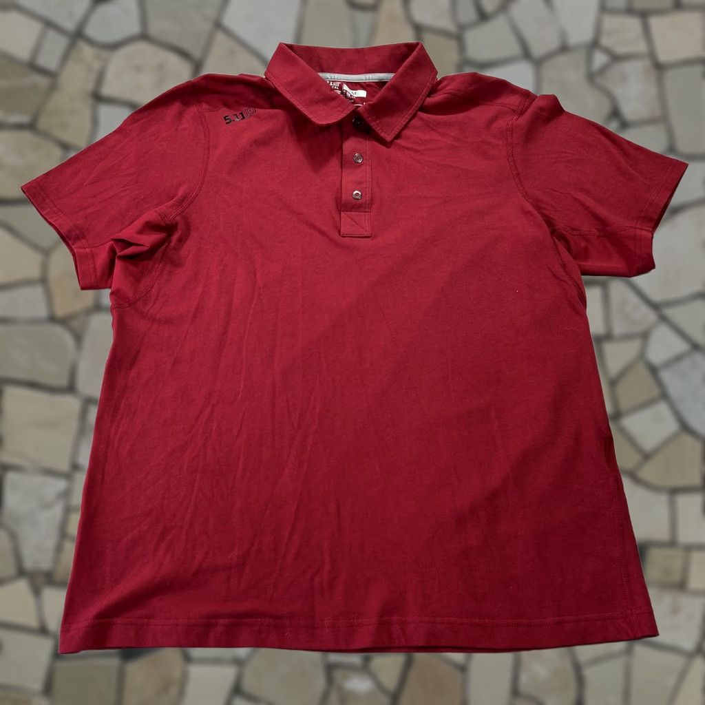 Vintage 5.11 Tactical Polo Shirt Mens M Red Solid Short Sleeve Workwear Casual Size US M / EU 48-50 / 2 - 1 Thumbnail