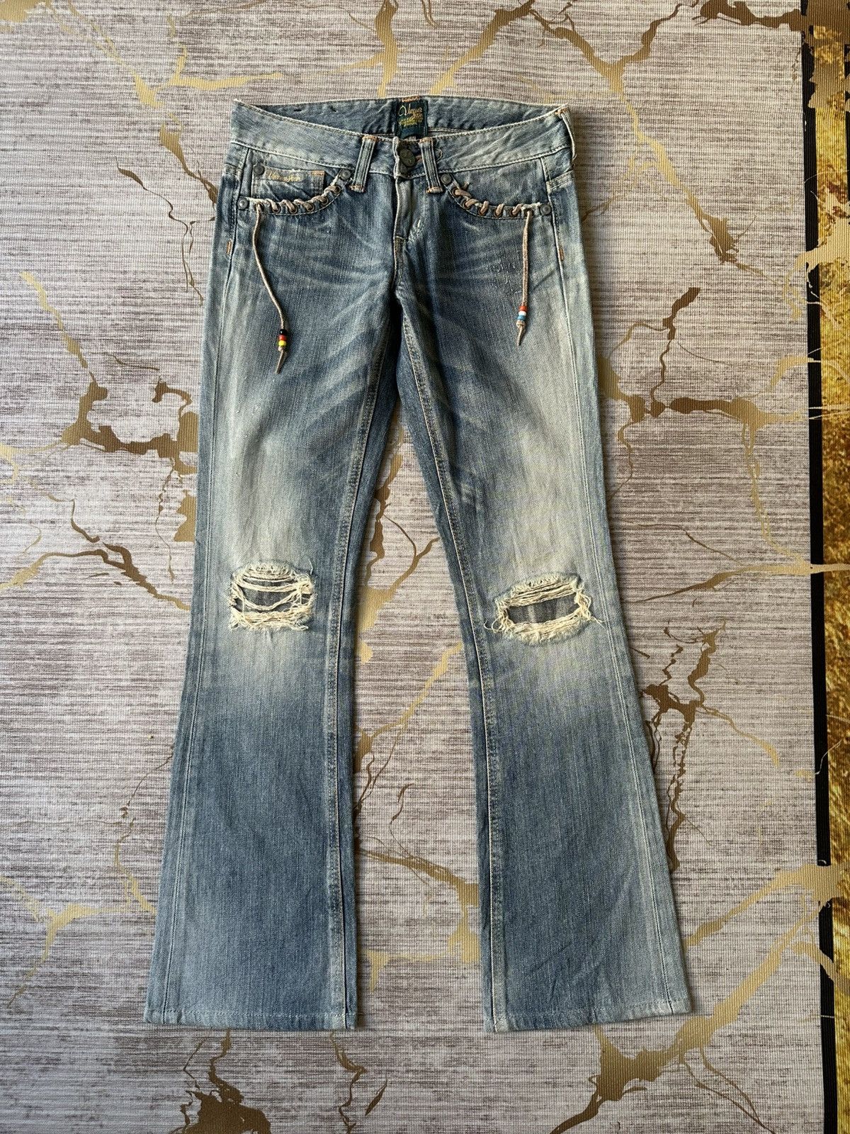 Other FLARE Vienus Native Design Distressed Denim Size 27" / US 4 / IT 40 - 3 Thumbnail