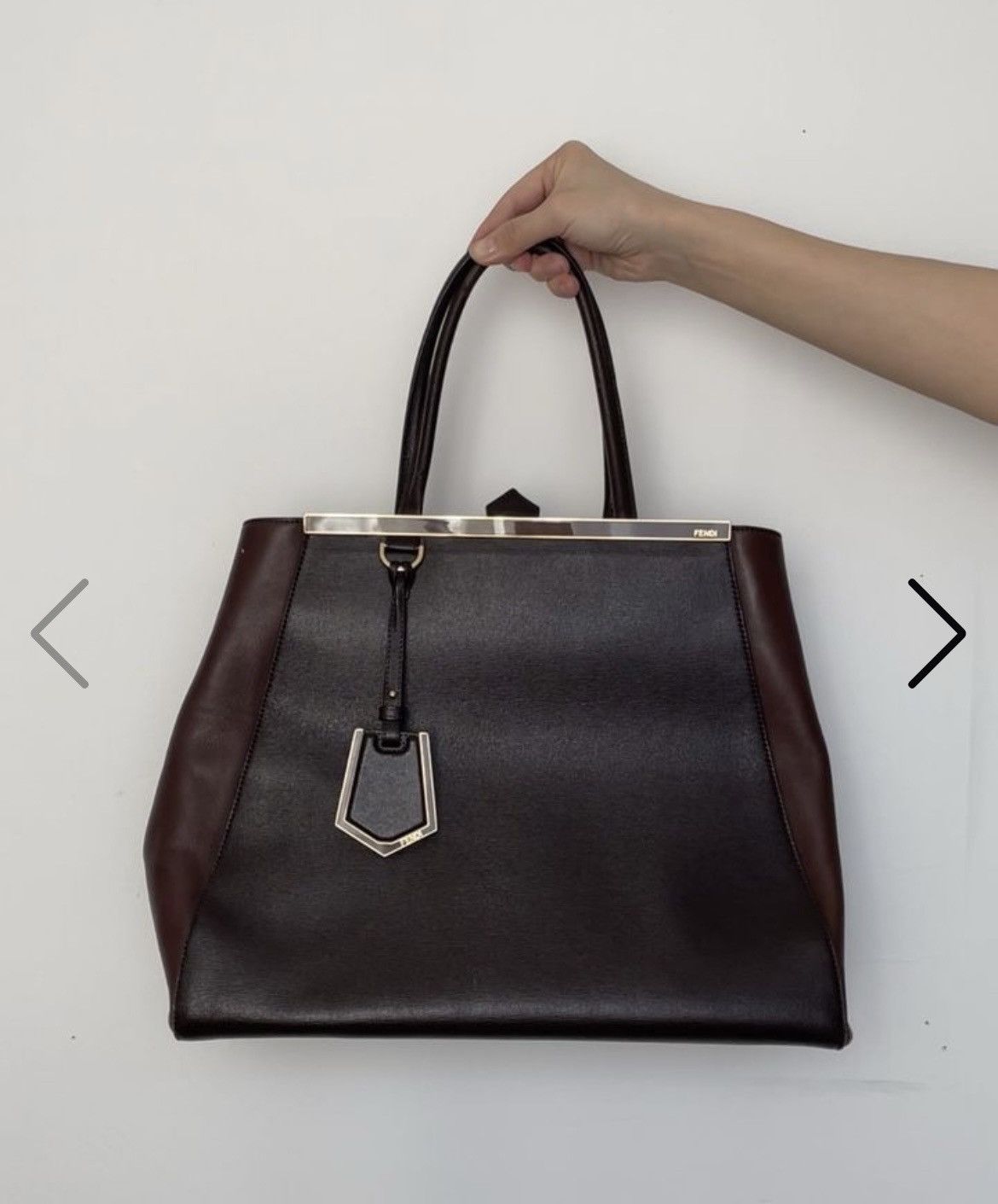 Fendi Fendi 2 Jours Large Brown Shopper Tote Bag Size ONE SIZE - 1 Thumbnail