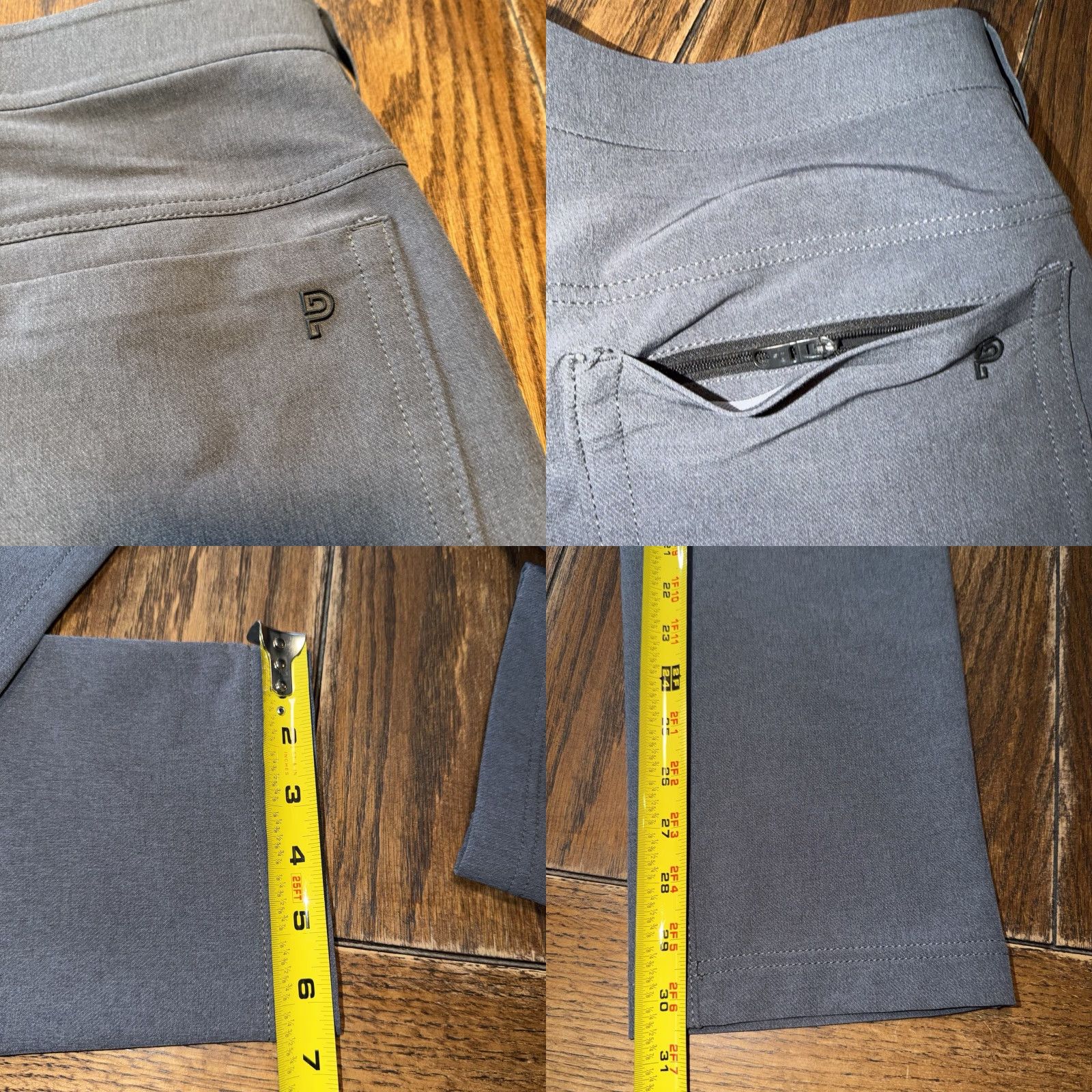 Vintage Public Rec Workday Pants Mens Regular 33x32 Gray Stretch Zip Pocket Chino 5-Pocket Size US 33 - 9 Thumbnail