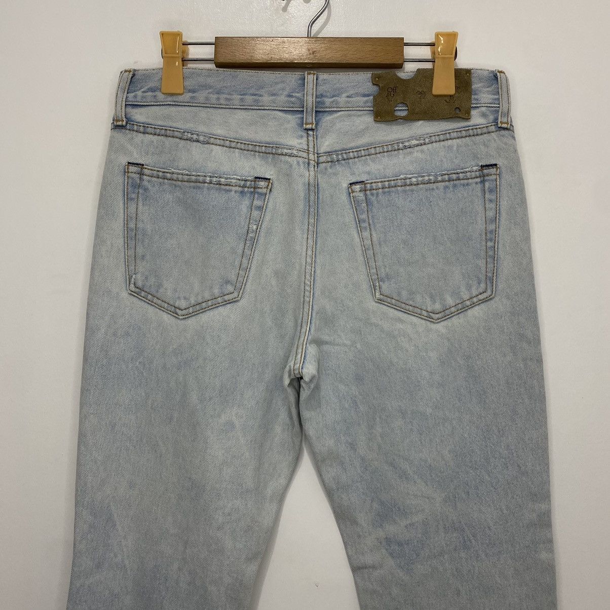 Off-White Off White Corp Distress Skinny Jeans Size 32" / US 10 / IT 46 - 2 Thumbnail
