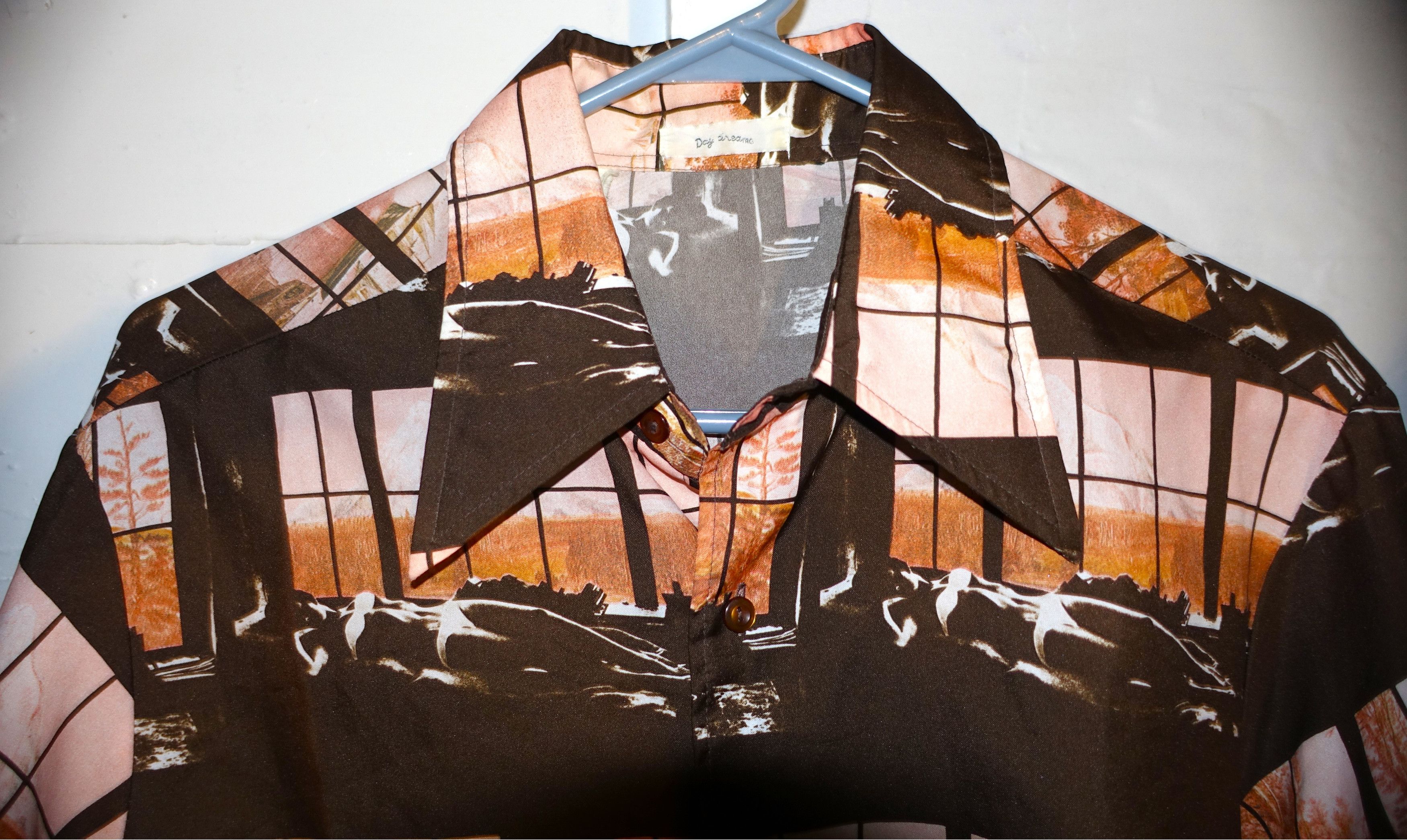 Vintage Vintage Day Dream Brown Beige Button Up Shirt M Size US M / EU 48-50 / 2 - 2 Thumbnail