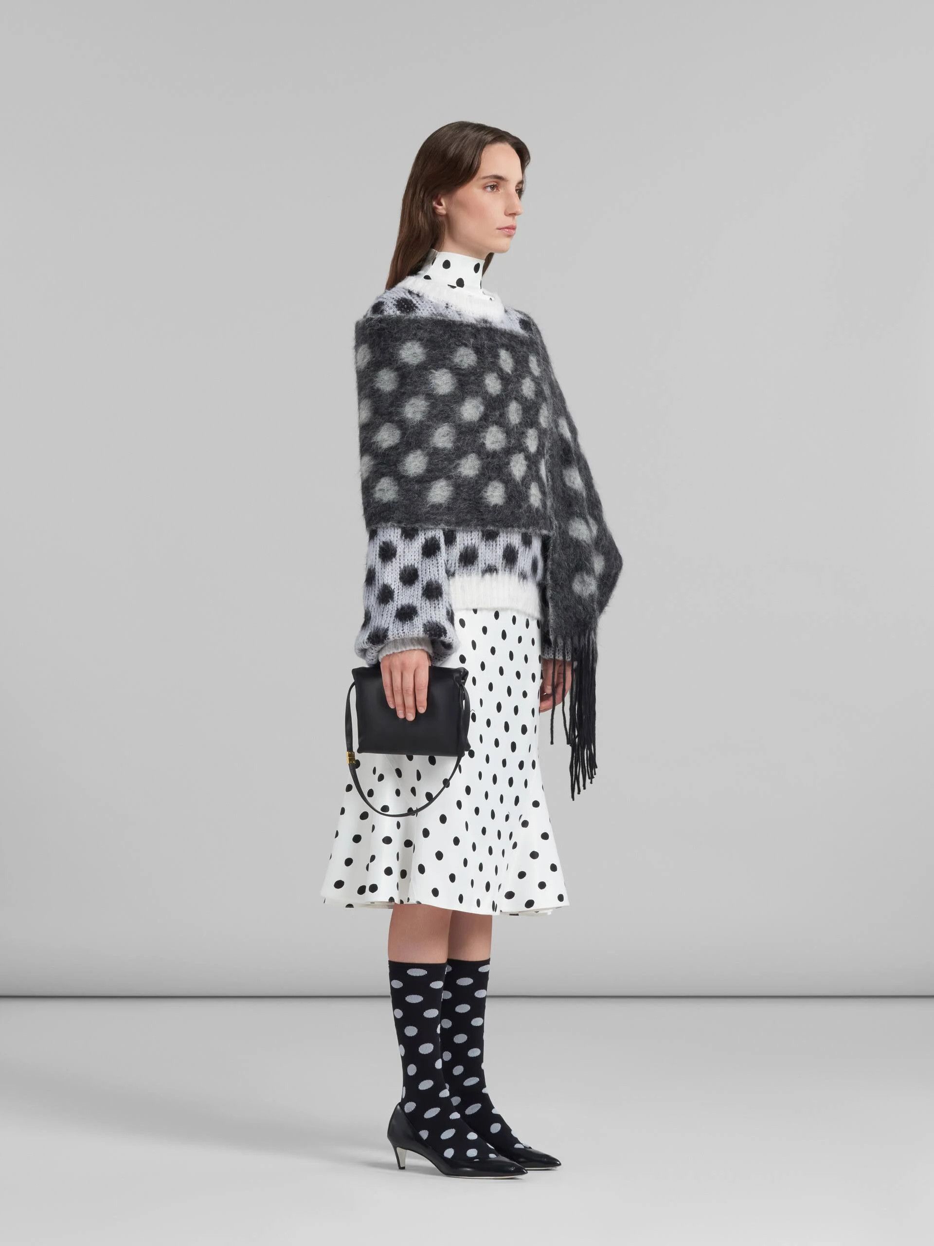 Marni o1w1db10824 Polka Dots Crewneck Sweater in Grey Black Size S / US 4 / IT 40 - 3 Thumbnail