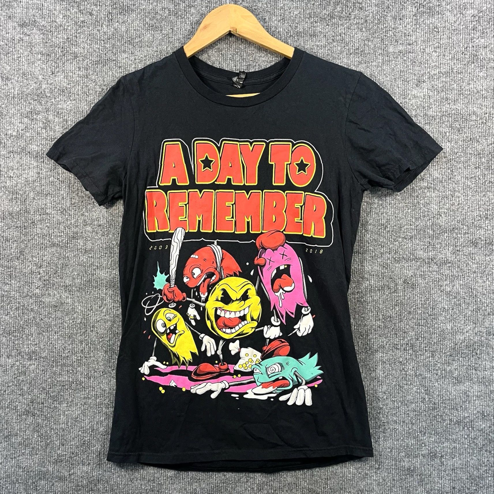Vintage A Day To Remember Band T Shirt Pac-Man Keep Running Your Mouth S Black Men Short Sleeve T-Shirt Pop / Unbranded Mens Small Size US S / EU 44-46 / 1 - 2 Thumbnail