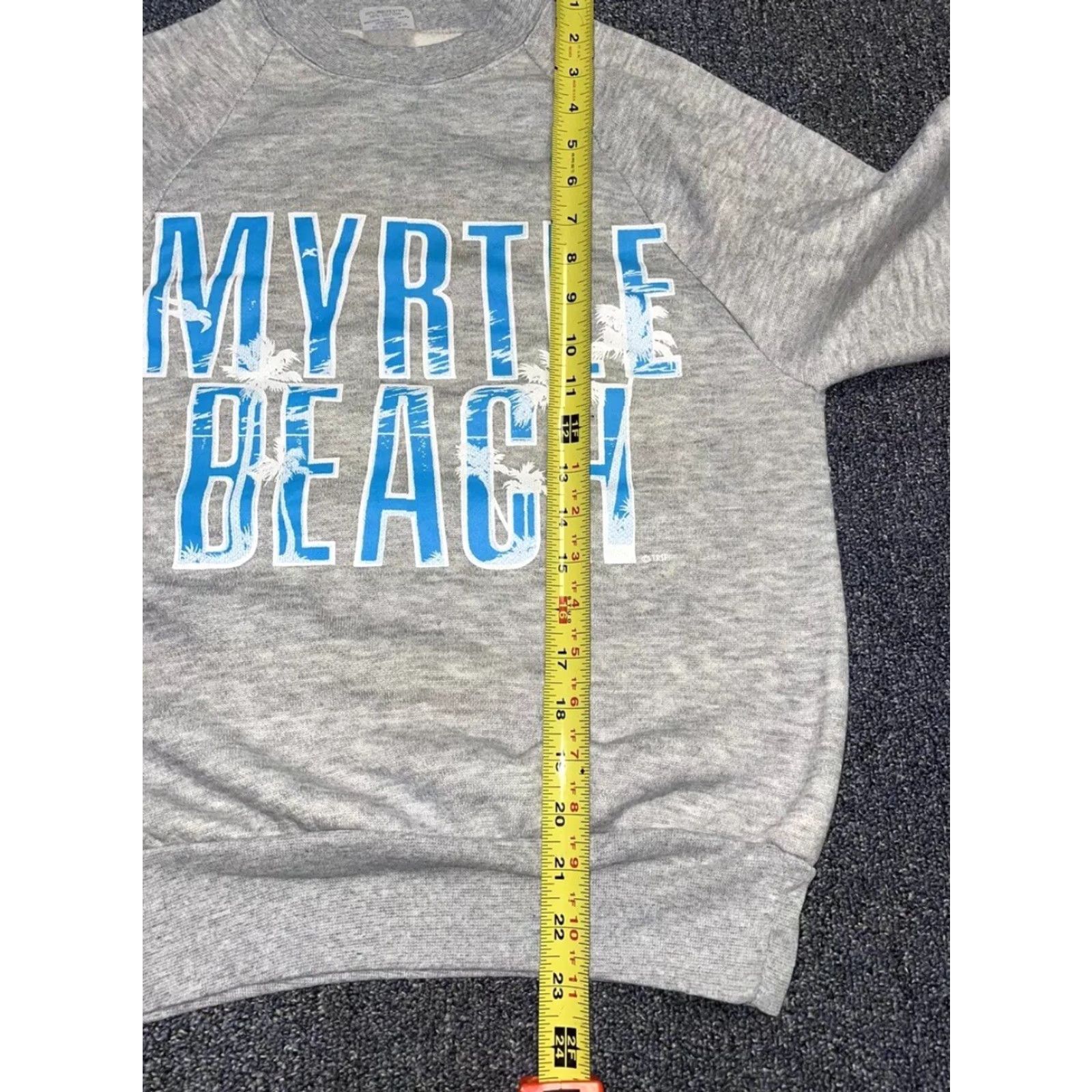 Vintage VINTAGE Yale Myrtle Beach Raglan Sweatshirt S Crewneck Men Gray 80s USA Beach Vacation Shirt Size US S / EU 44-46 / 1 - 4 Thumbnail