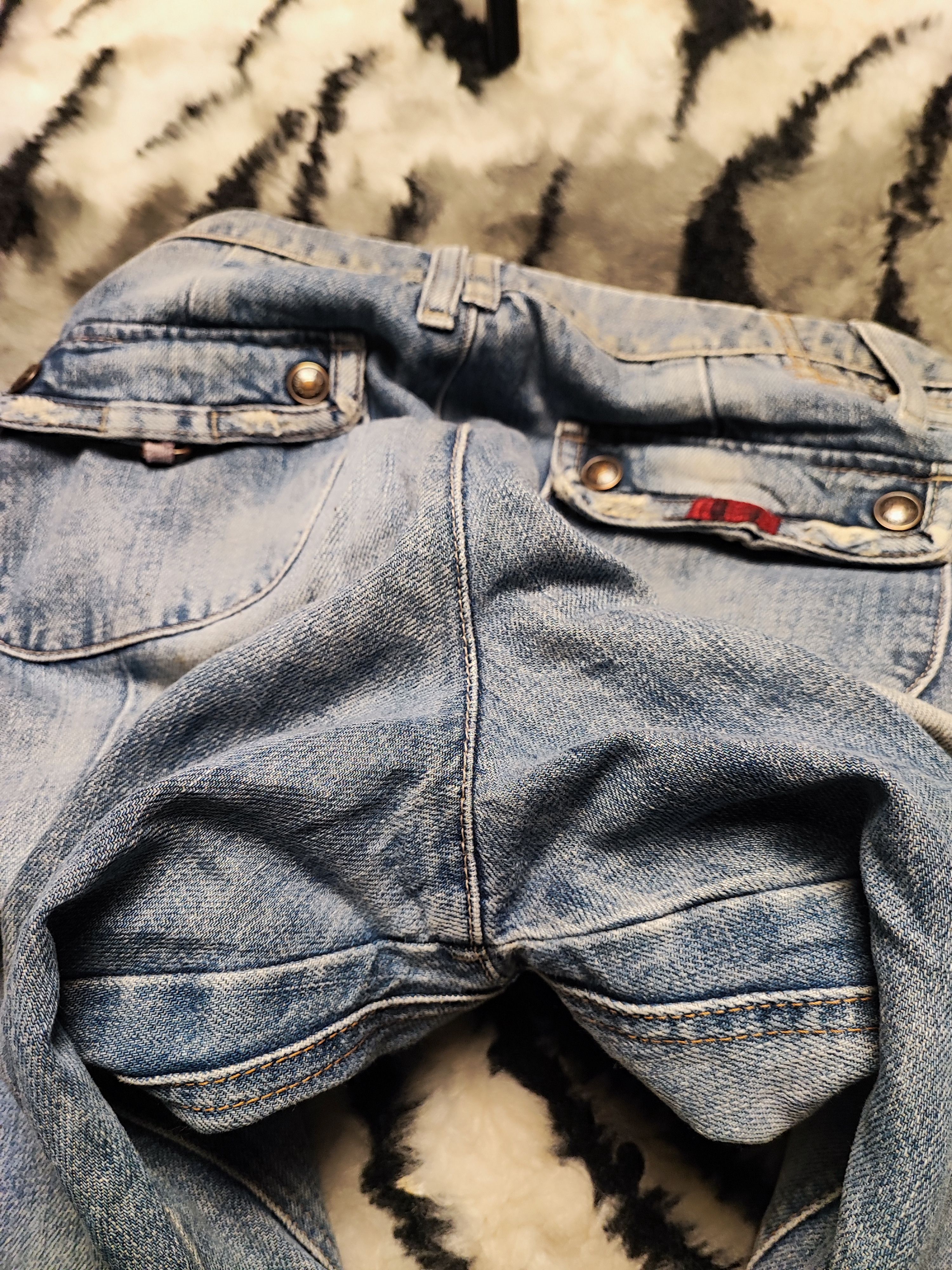 Marithe + Francois Girbaud MFG Panelled Denim Distressed Wash Techwear Aesthetic W29x31 Size US 29 - 18 Thumbnail