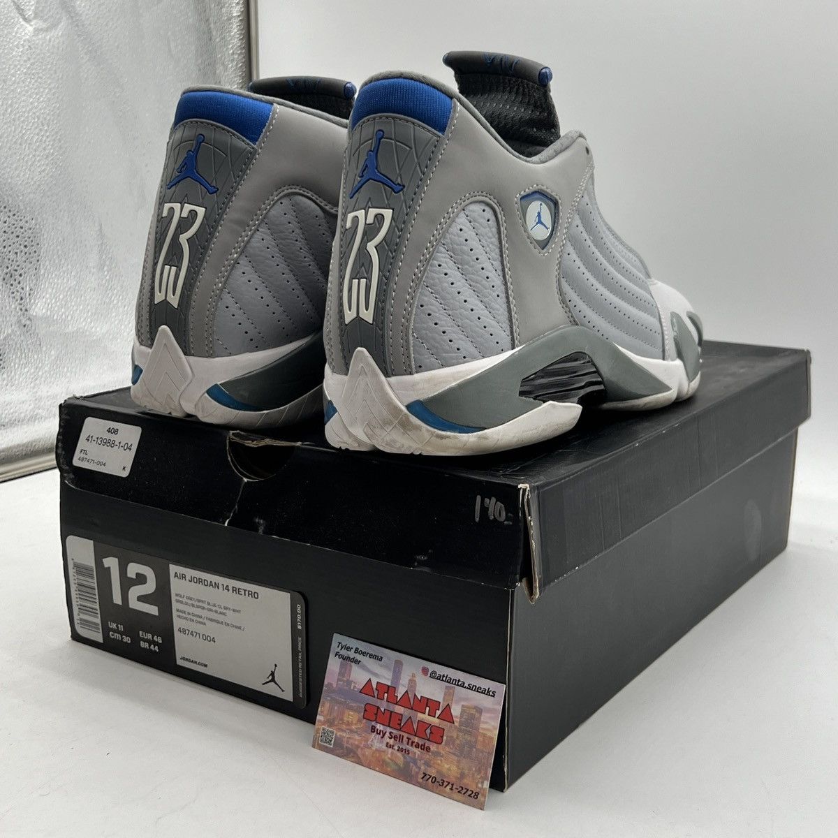 Jordan Brand Air Jordan 14 wolf grey Size US 12 / EU 45 - 5 Thumbnail