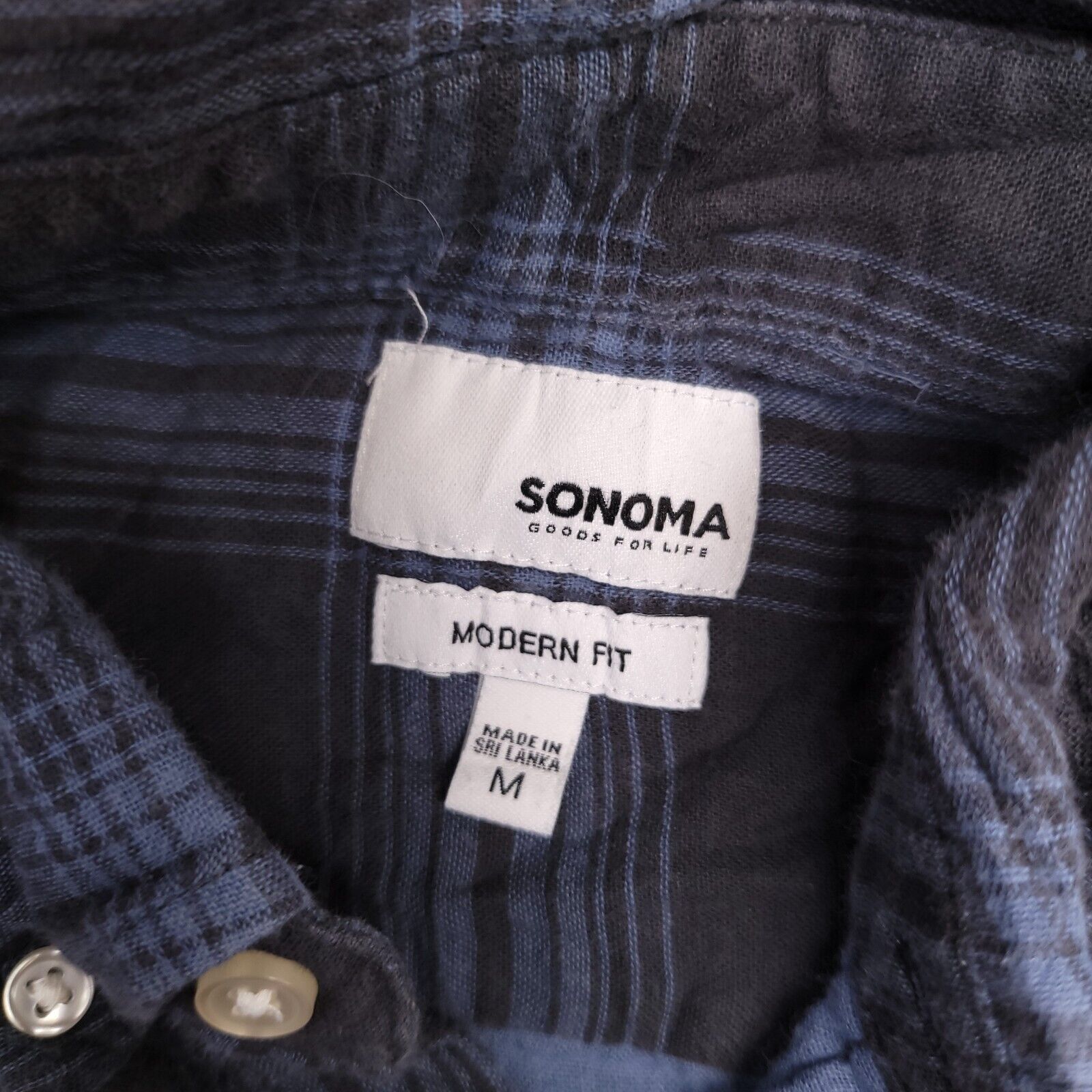 Sonoma Sonoma Tartan Flannel Casual Button Shirt Mens Size M Blue Size US M / EU 48-50 / 2 - 3 Thumbnail
