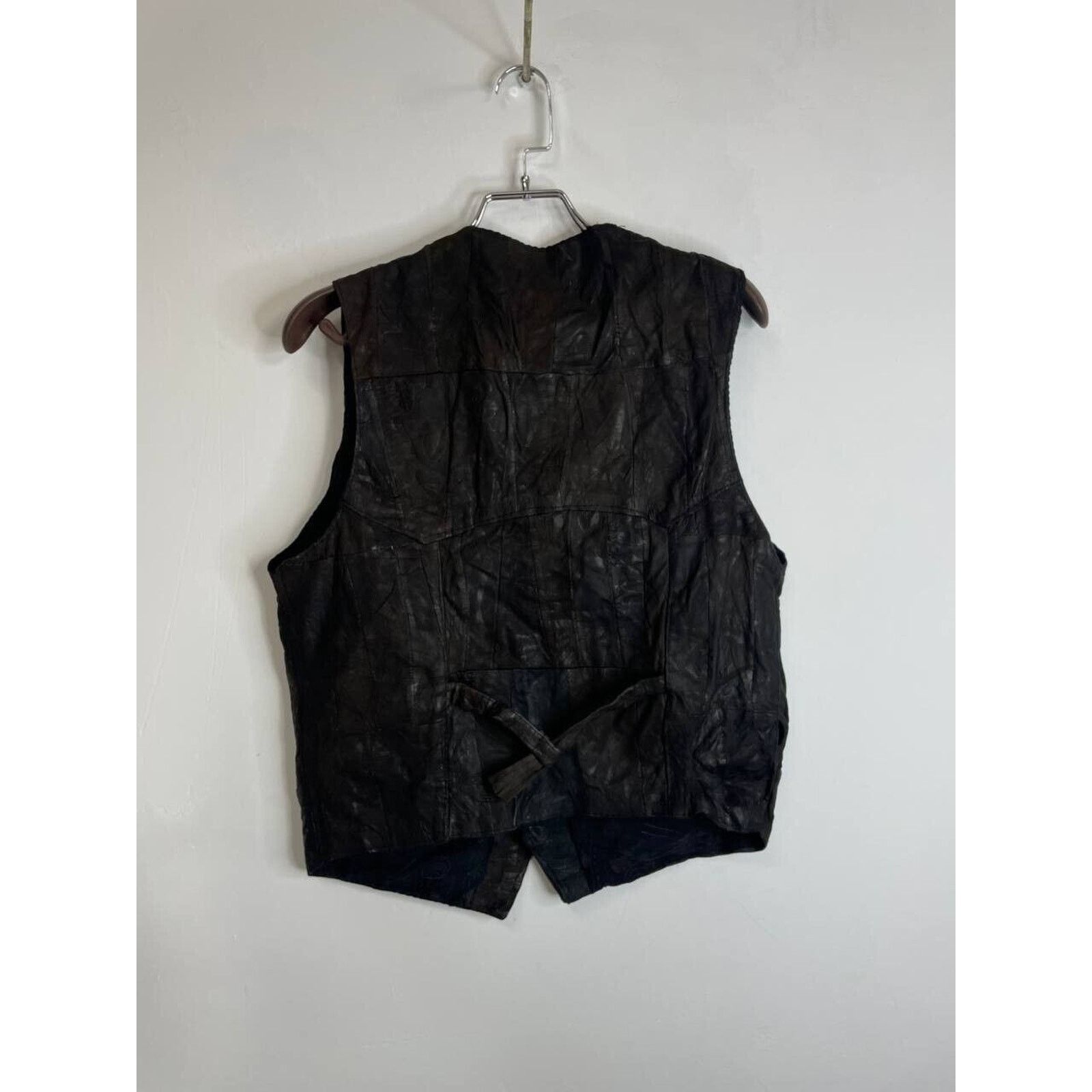 Vintage Vintage Patchwork Black Leather Vest Classic Western Size M Size US M / EU 48-50 / 2 - 4 Thumbnail